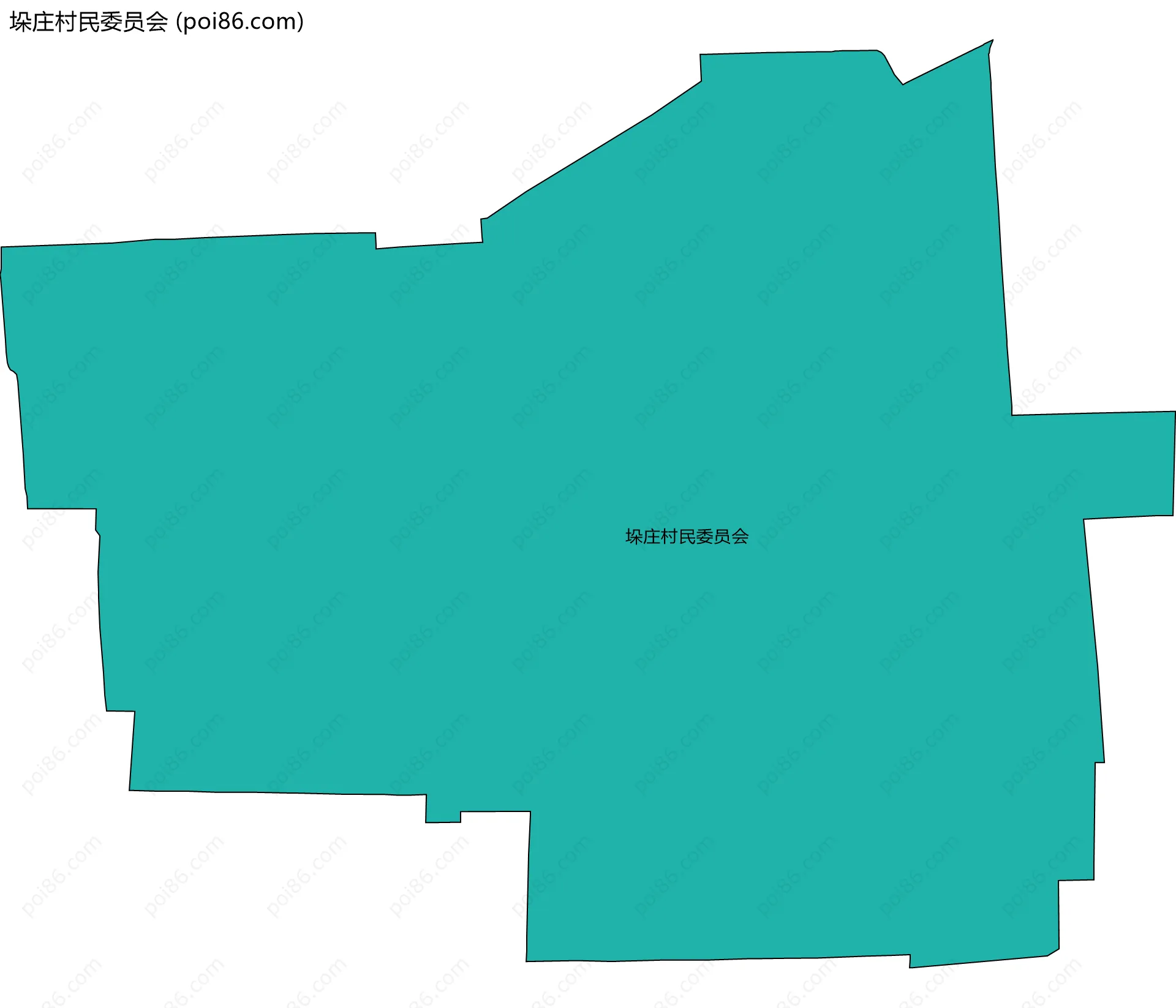 垛庄村民委员会边界地图