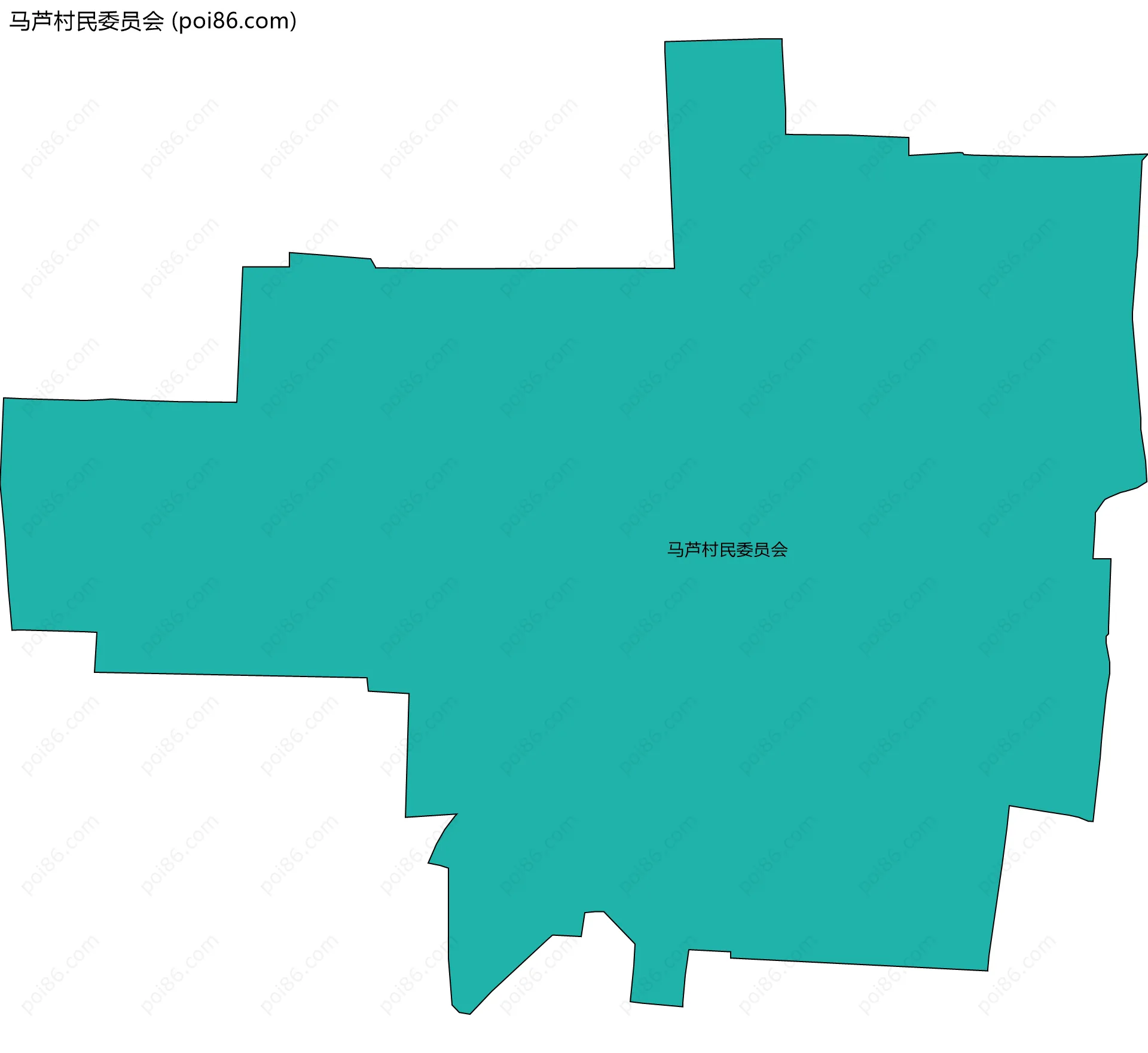 马芦村民委员会边界地图