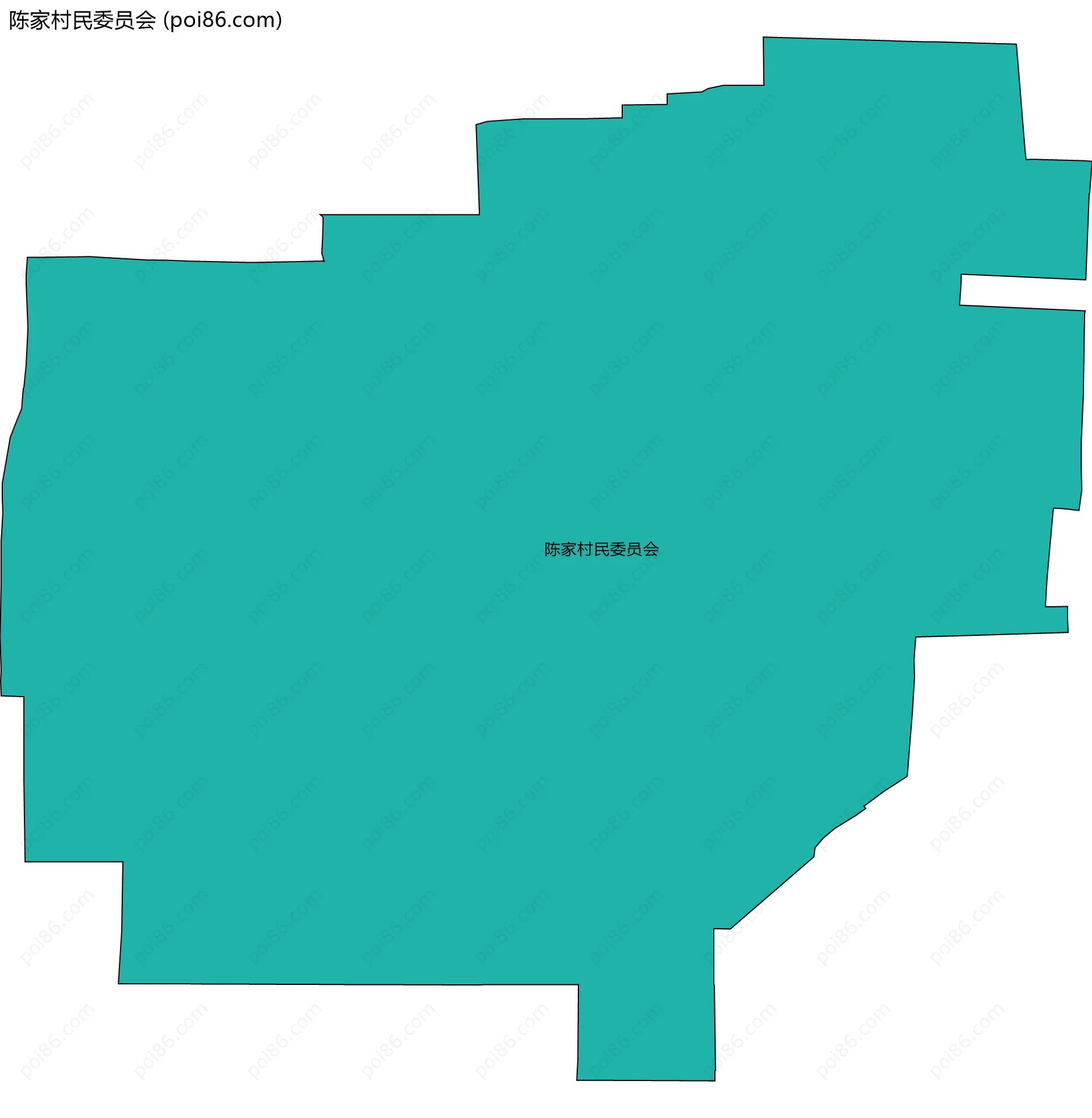 陈家村民委员会边界地图