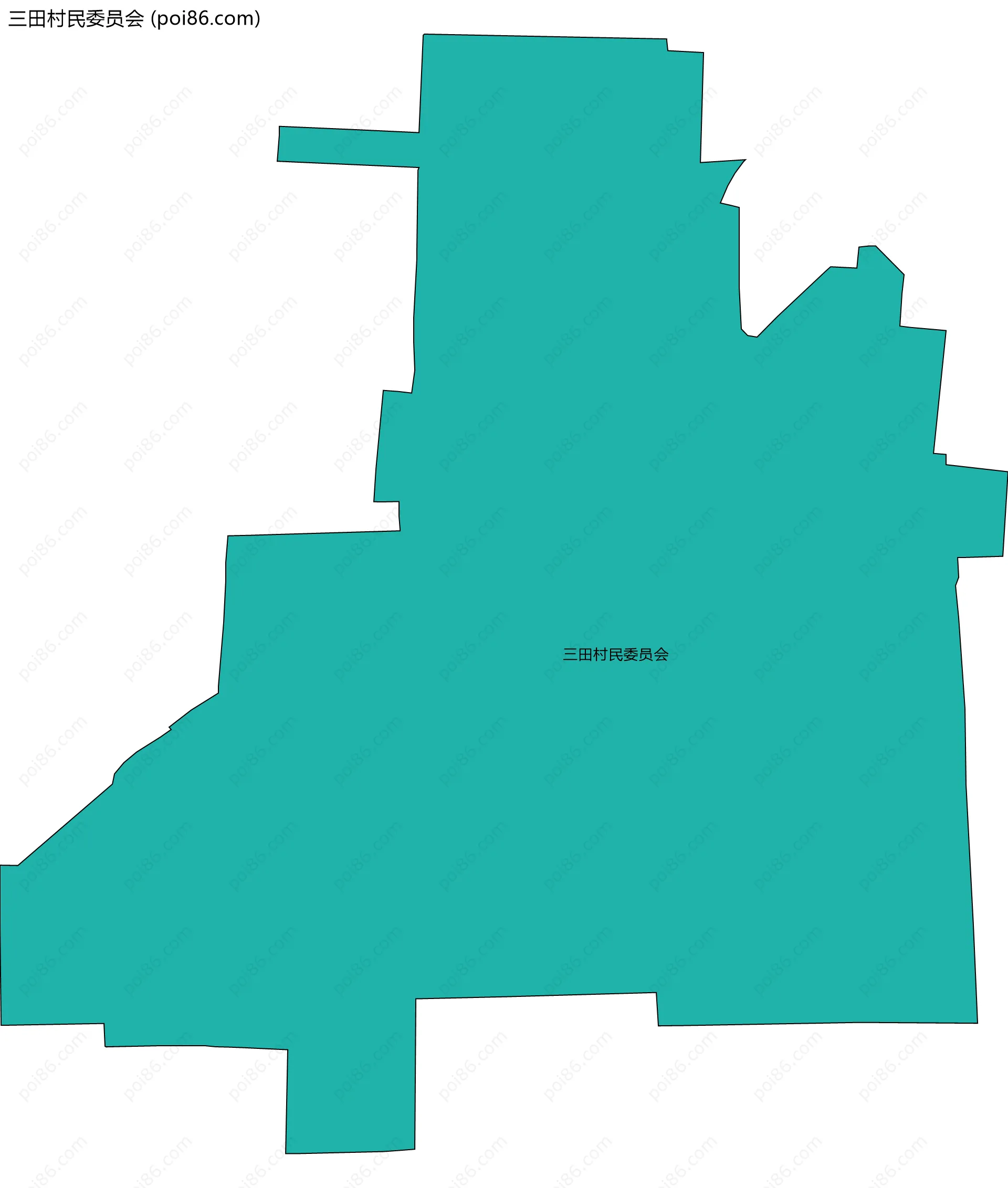 三田村民委员会边界地图