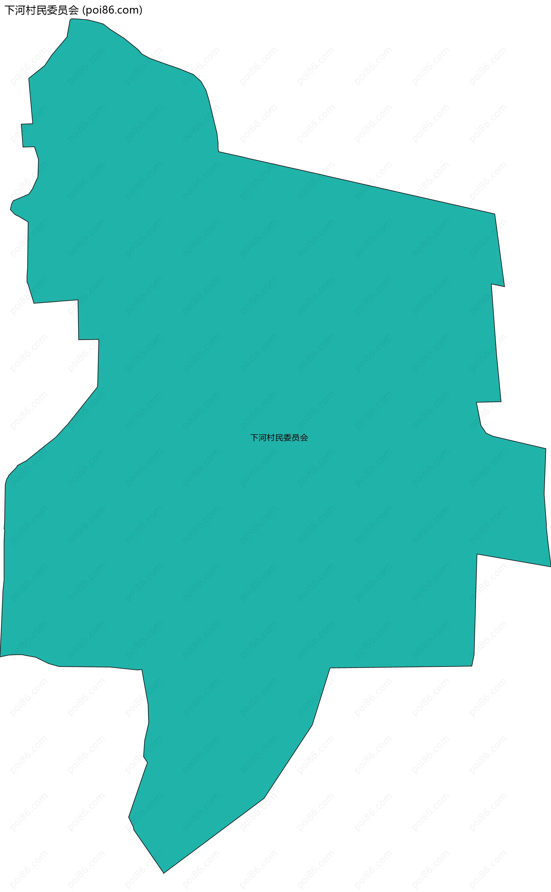 下河村民委员会边界地图