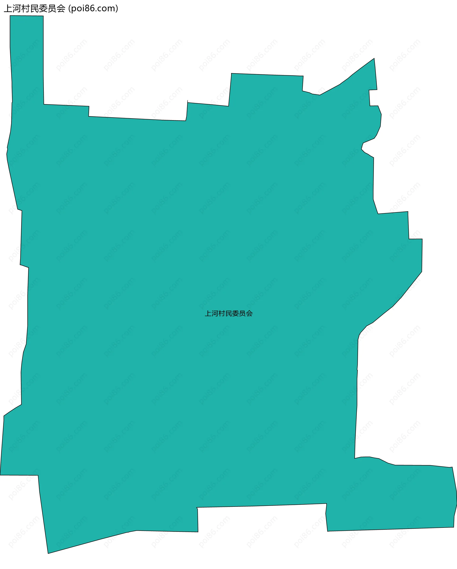 上河村民委员会边界地图