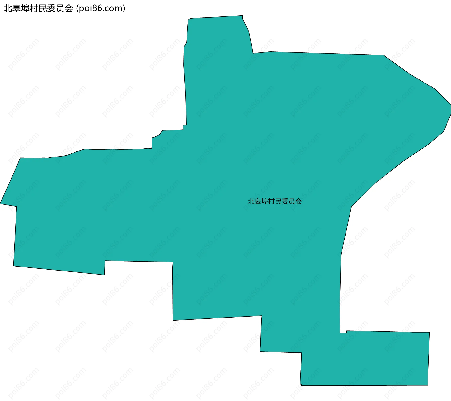 北皋埠村民委员会边界地图