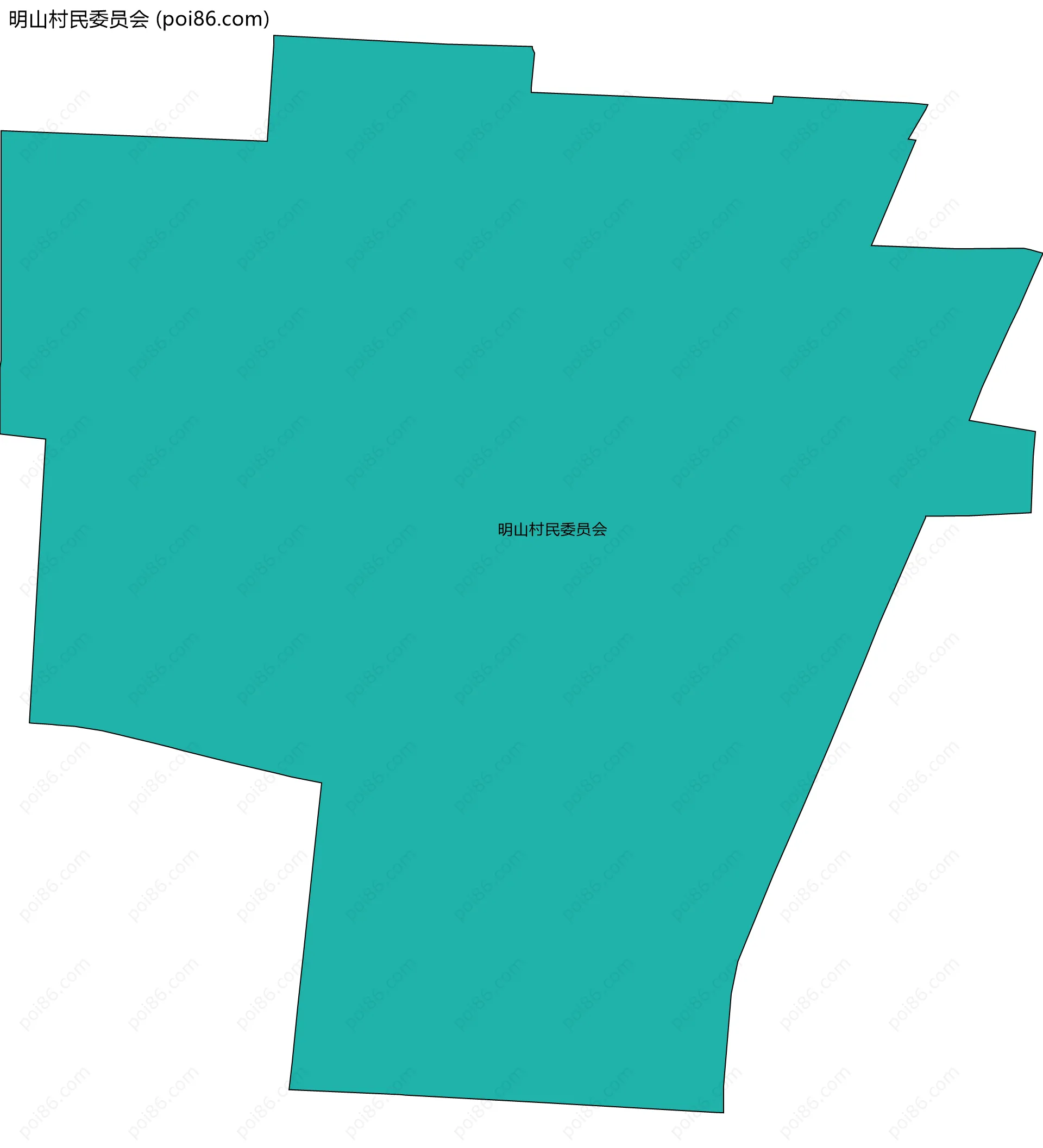 明山村民委员会边界地图