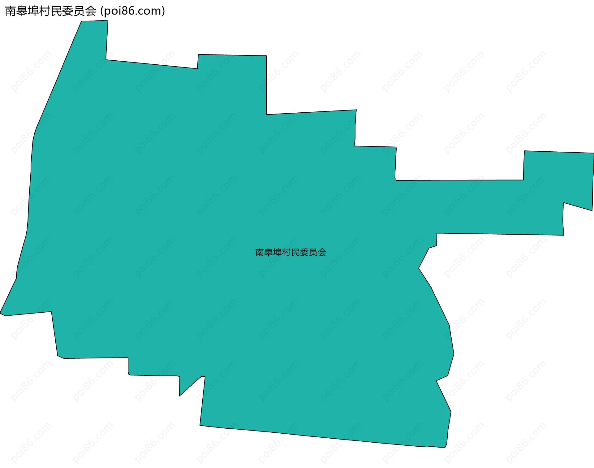 南皋埠村民委员会边界地图