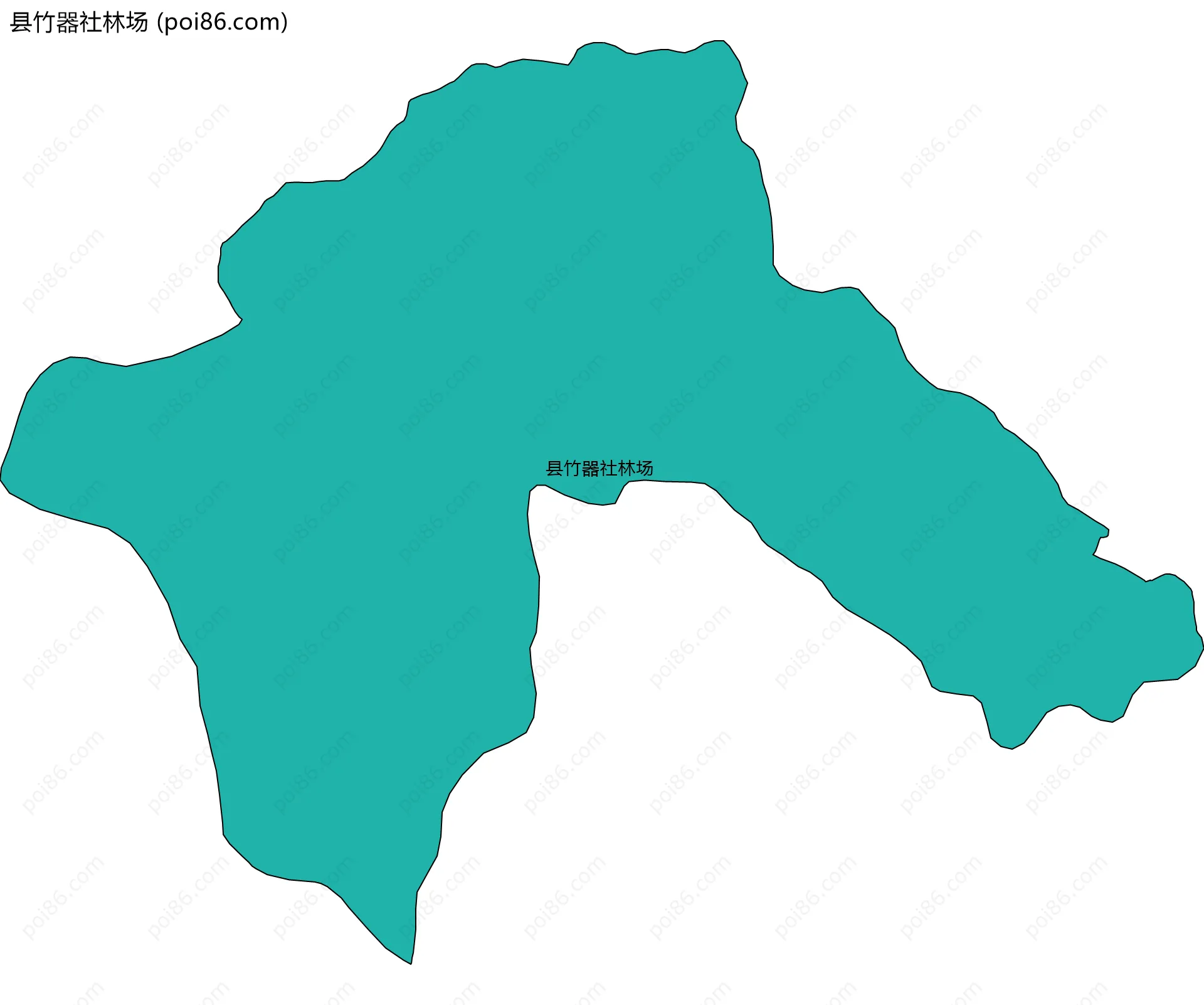 县竹器社林场边界地图