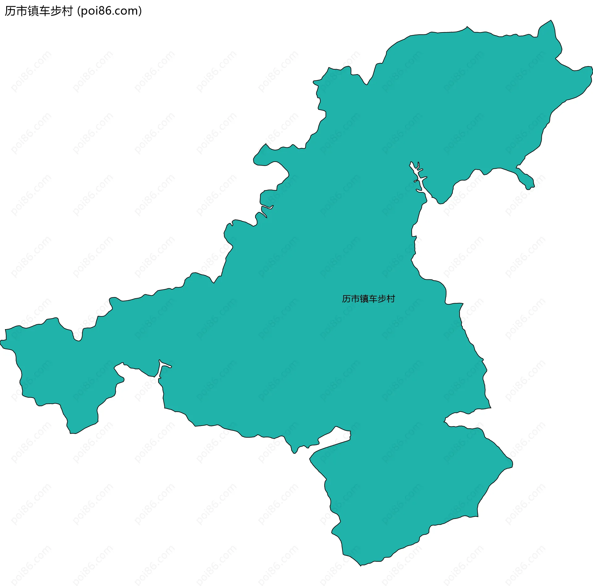 历市镇车步村边界地图