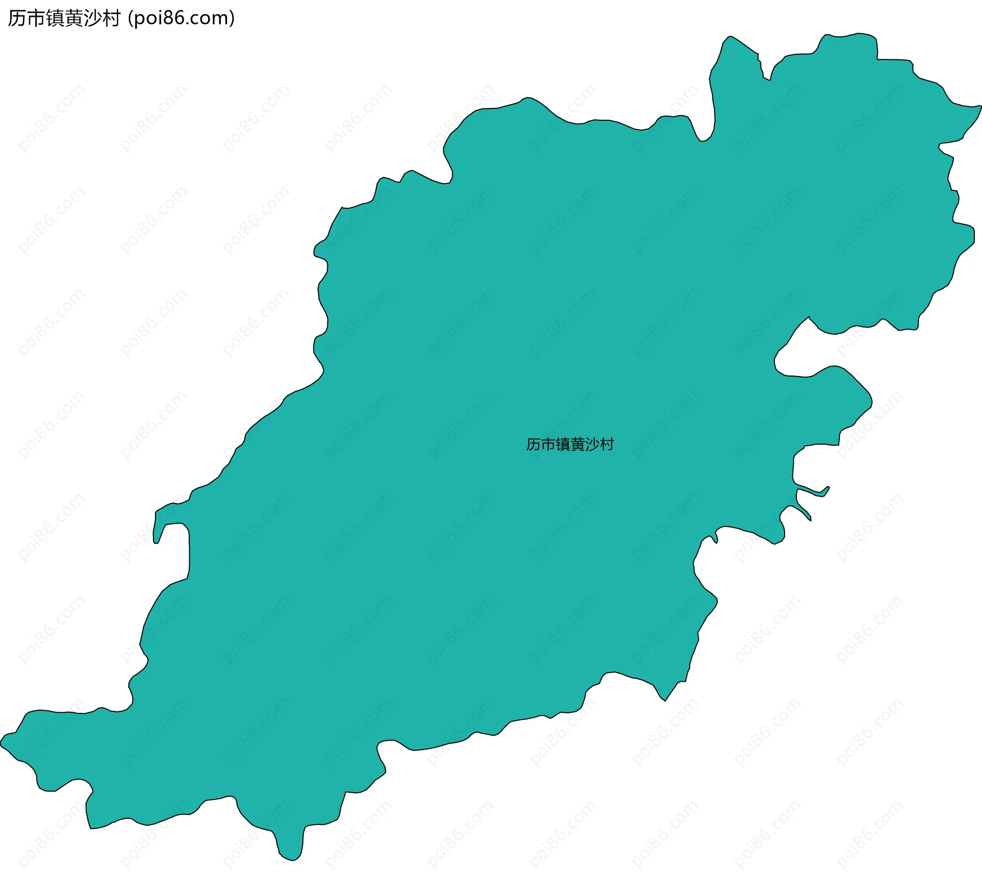 历市镇黄沙村边界地图