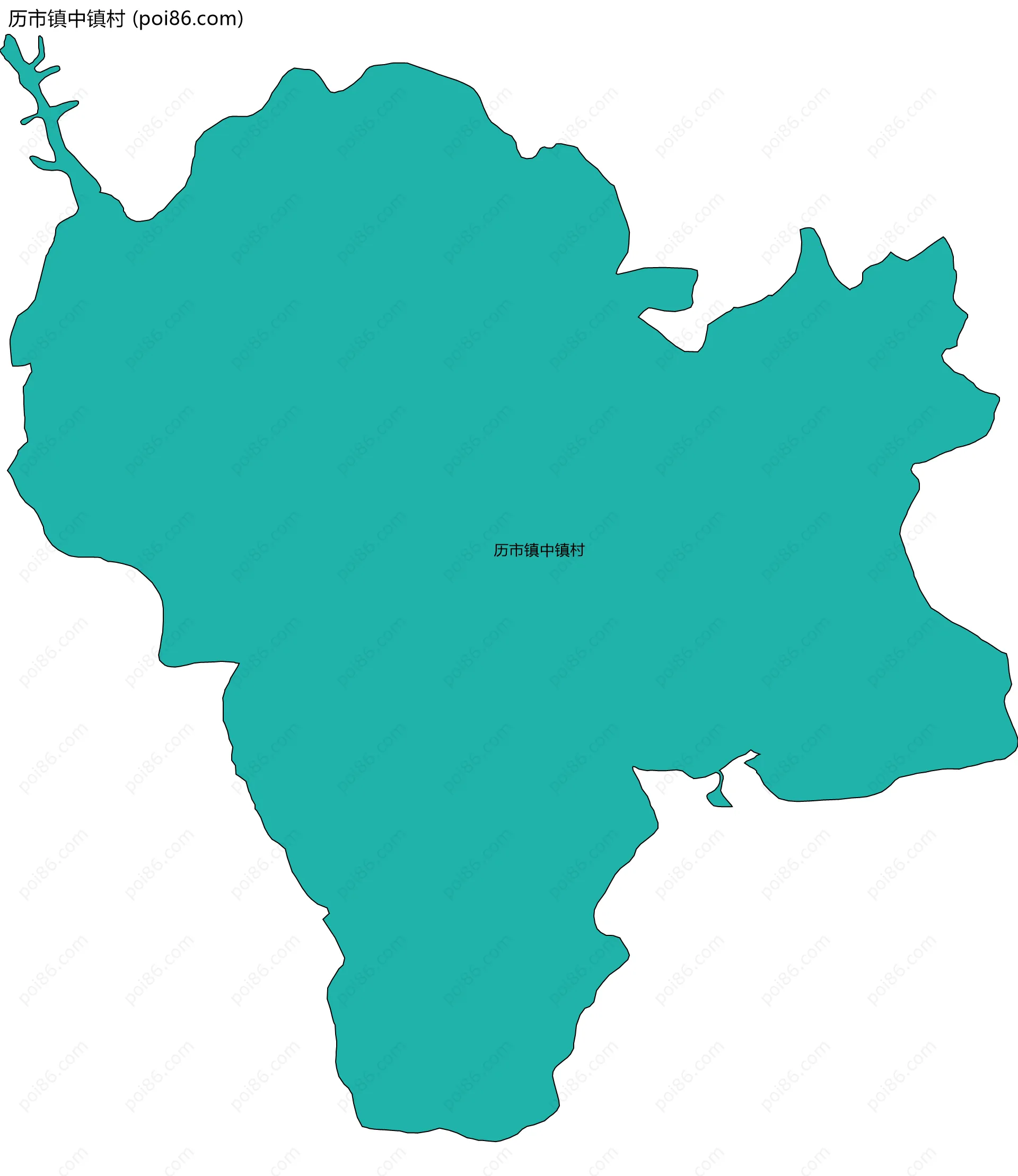 历市镇中镇村边界地图
