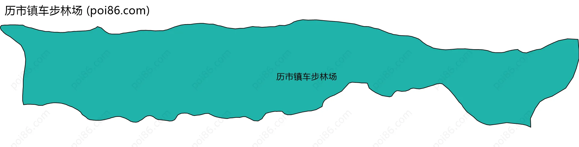 历市镇车步林场边界地图