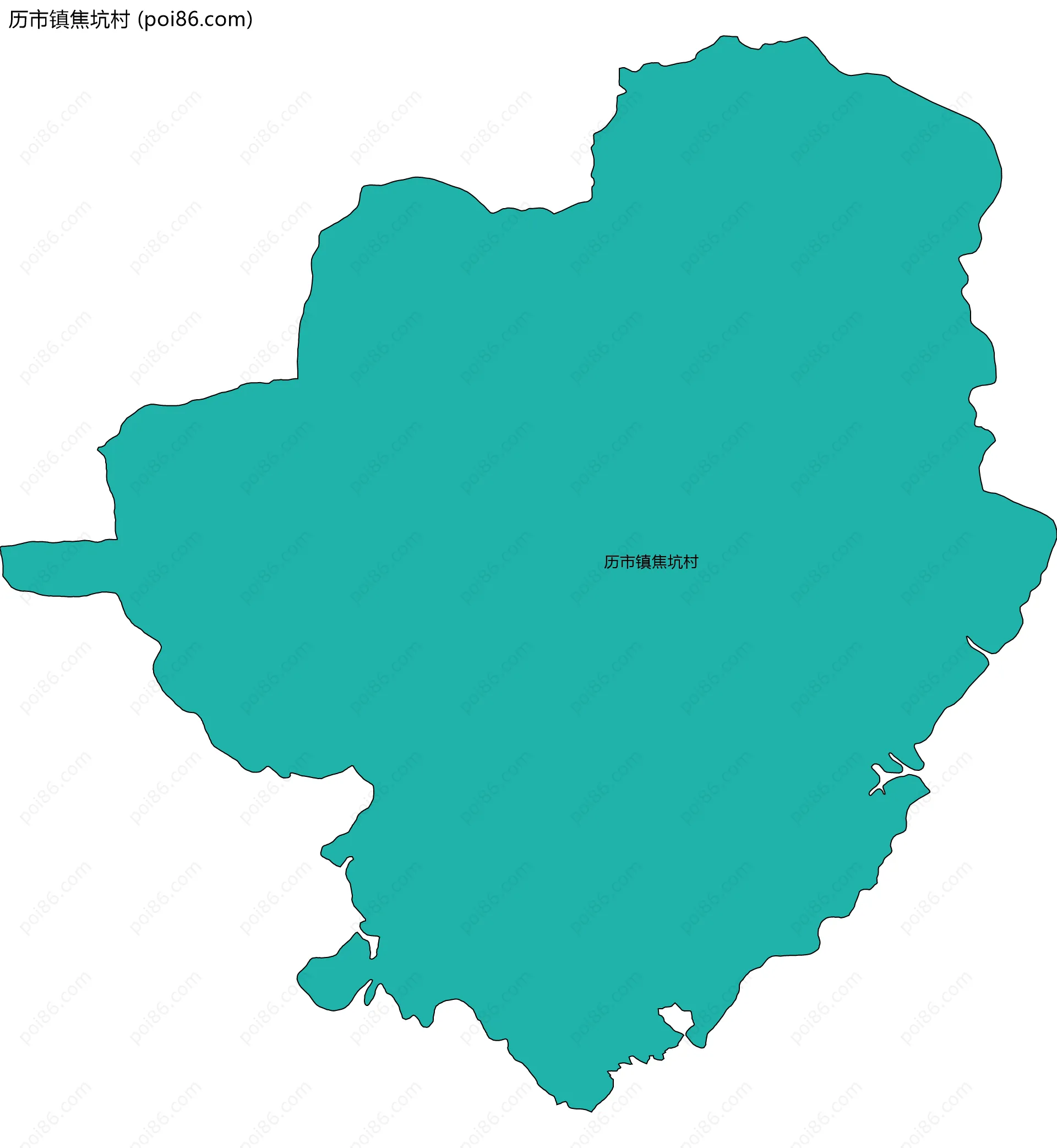 历市镇焦坑村边界地图
