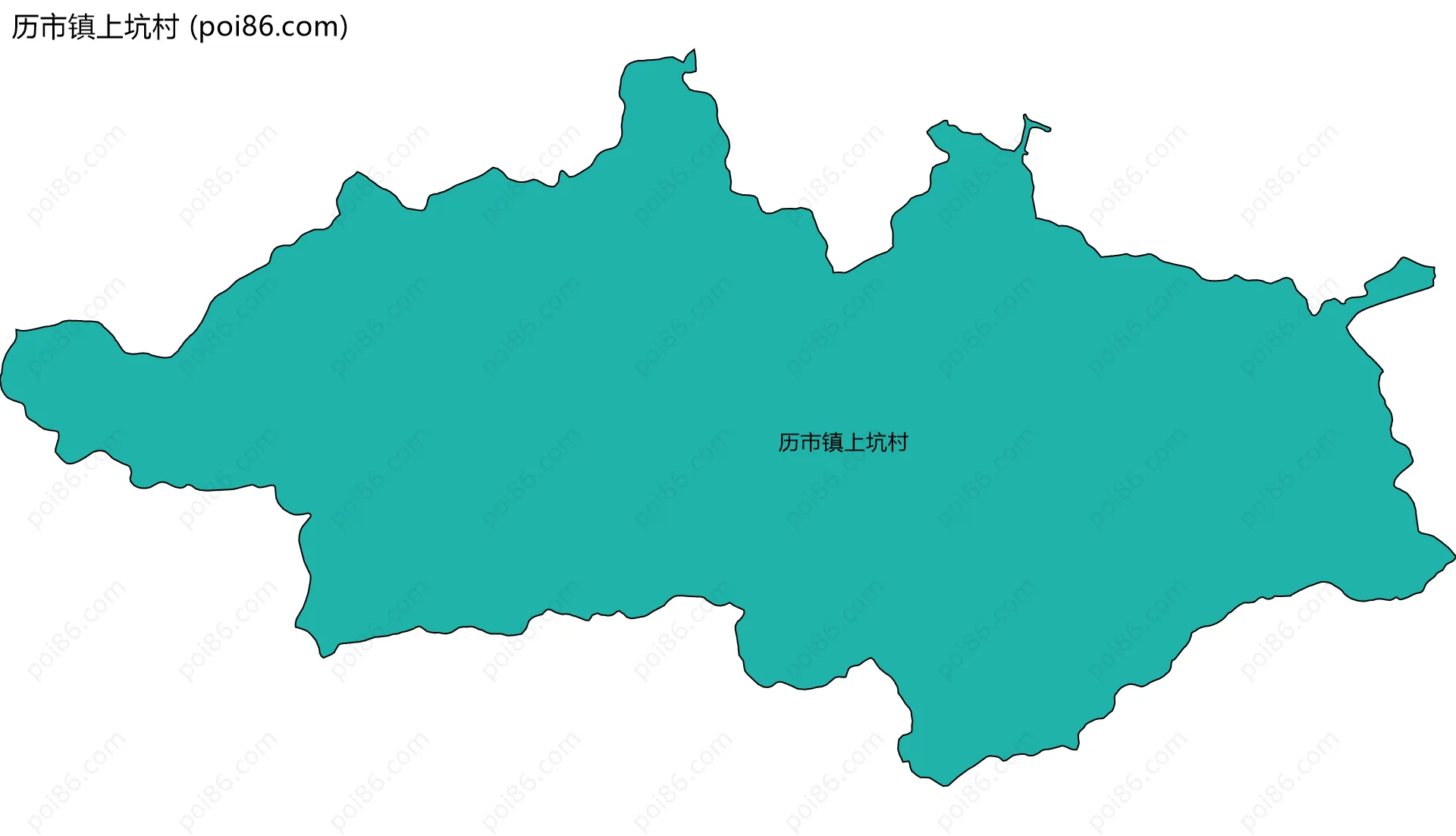 历市镇上坑村边界地图