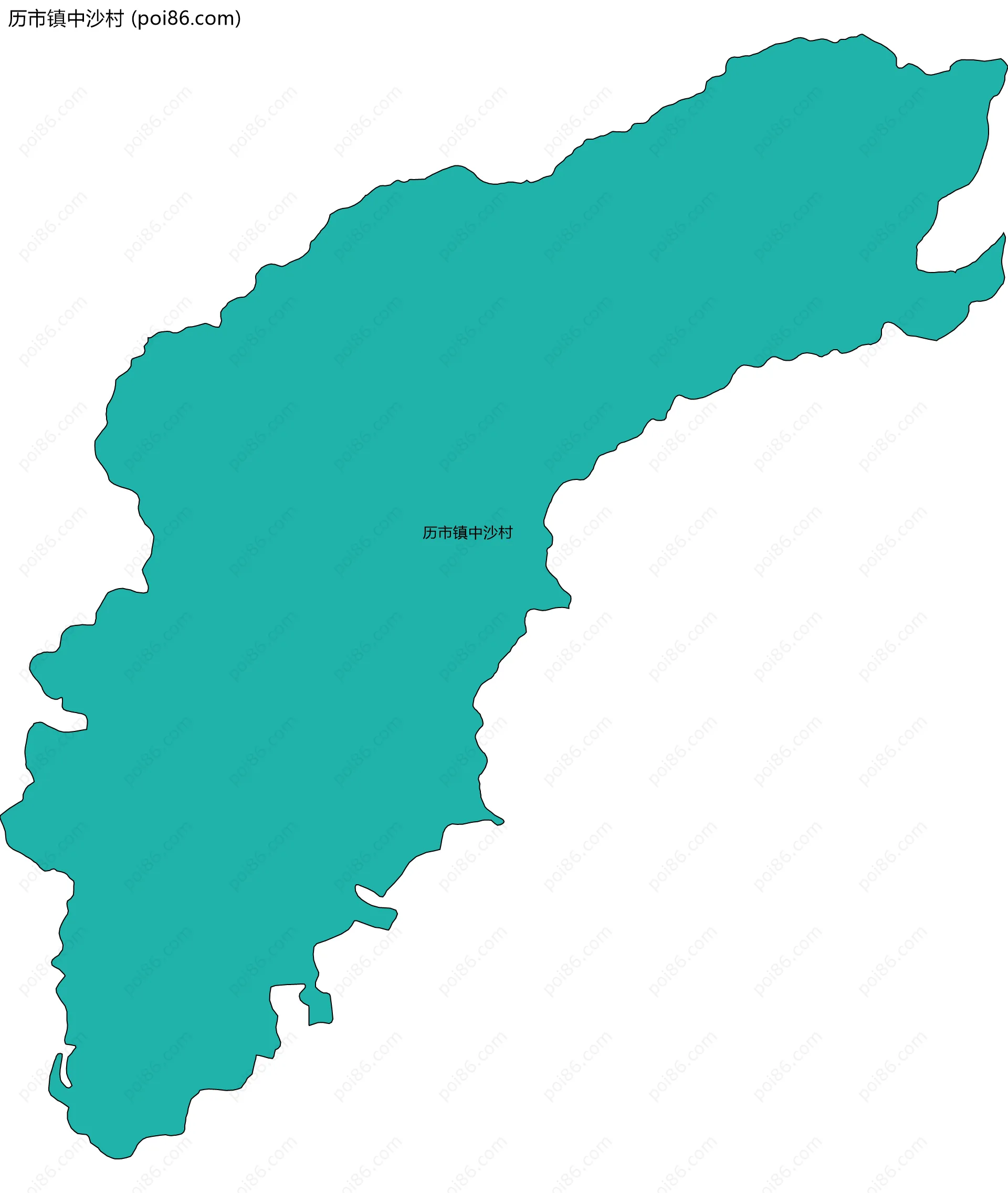 历市镇中沙村边界地图