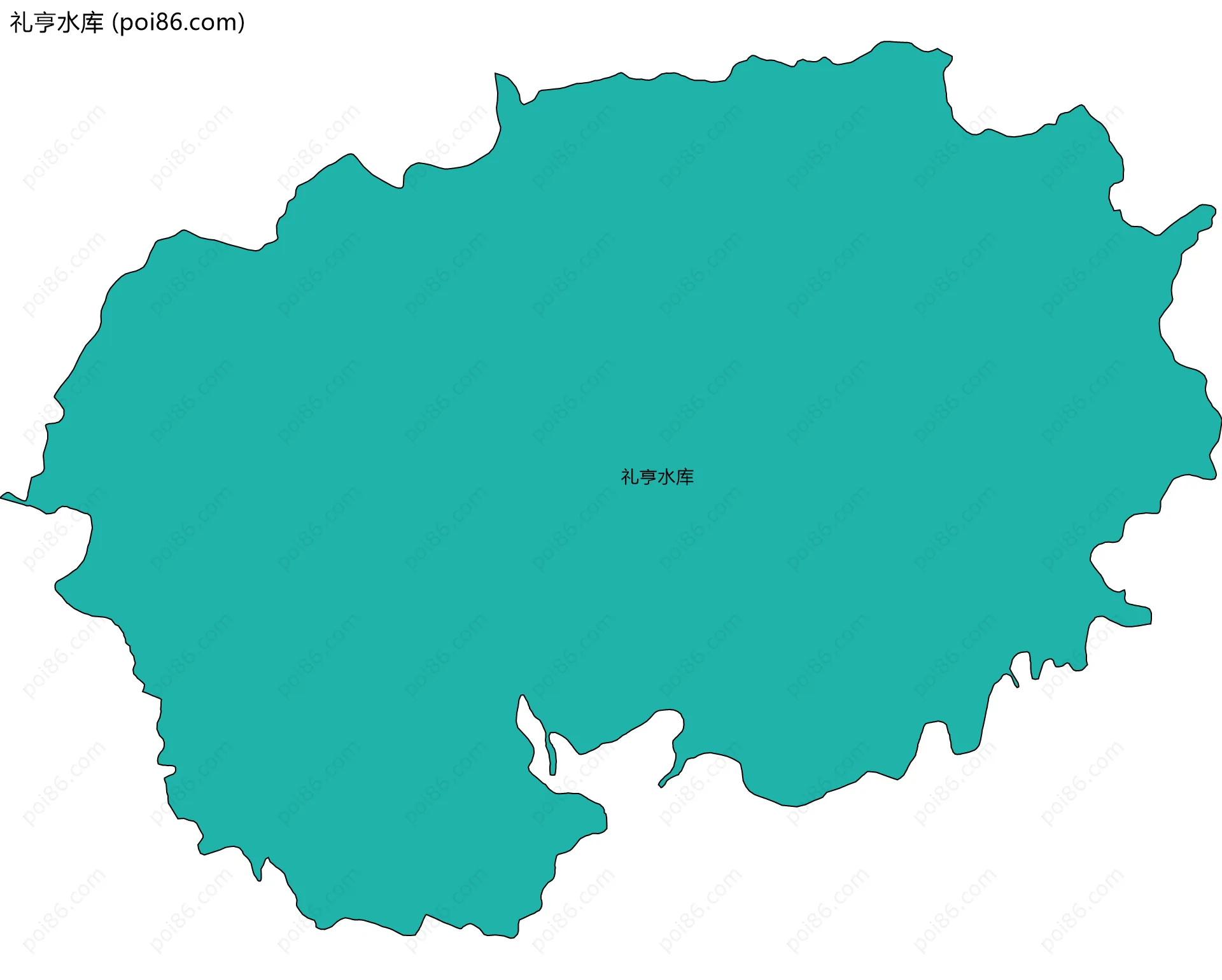 礼亨水库边界地图