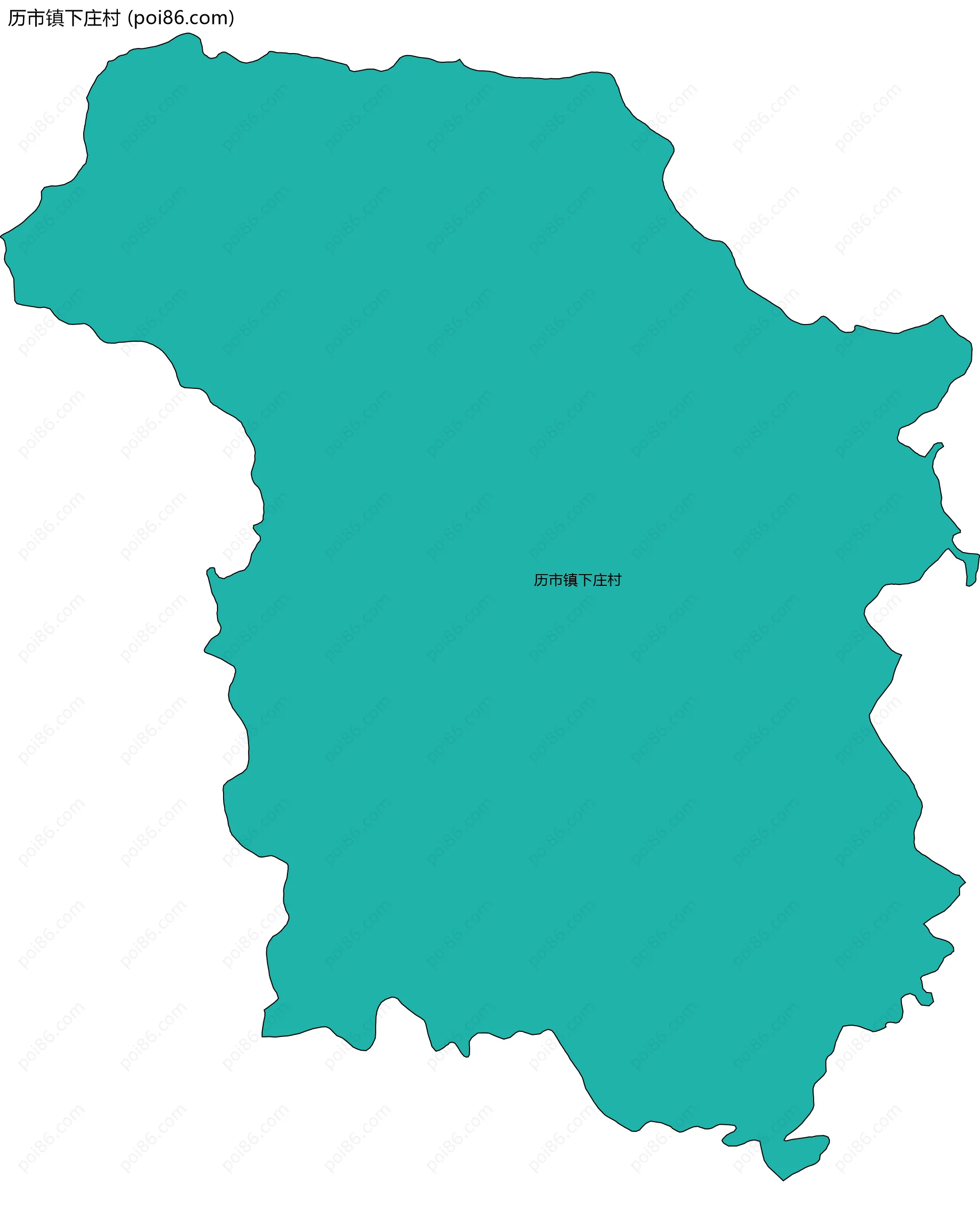 历市镇下庄村边界地图