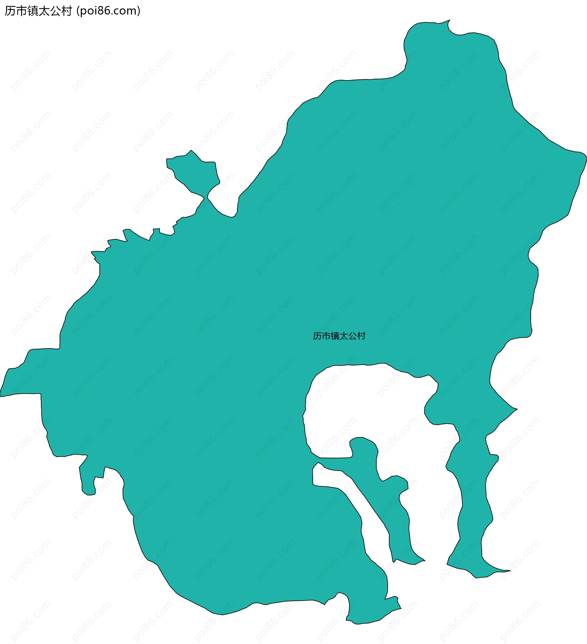 历市镇太公村边界地图