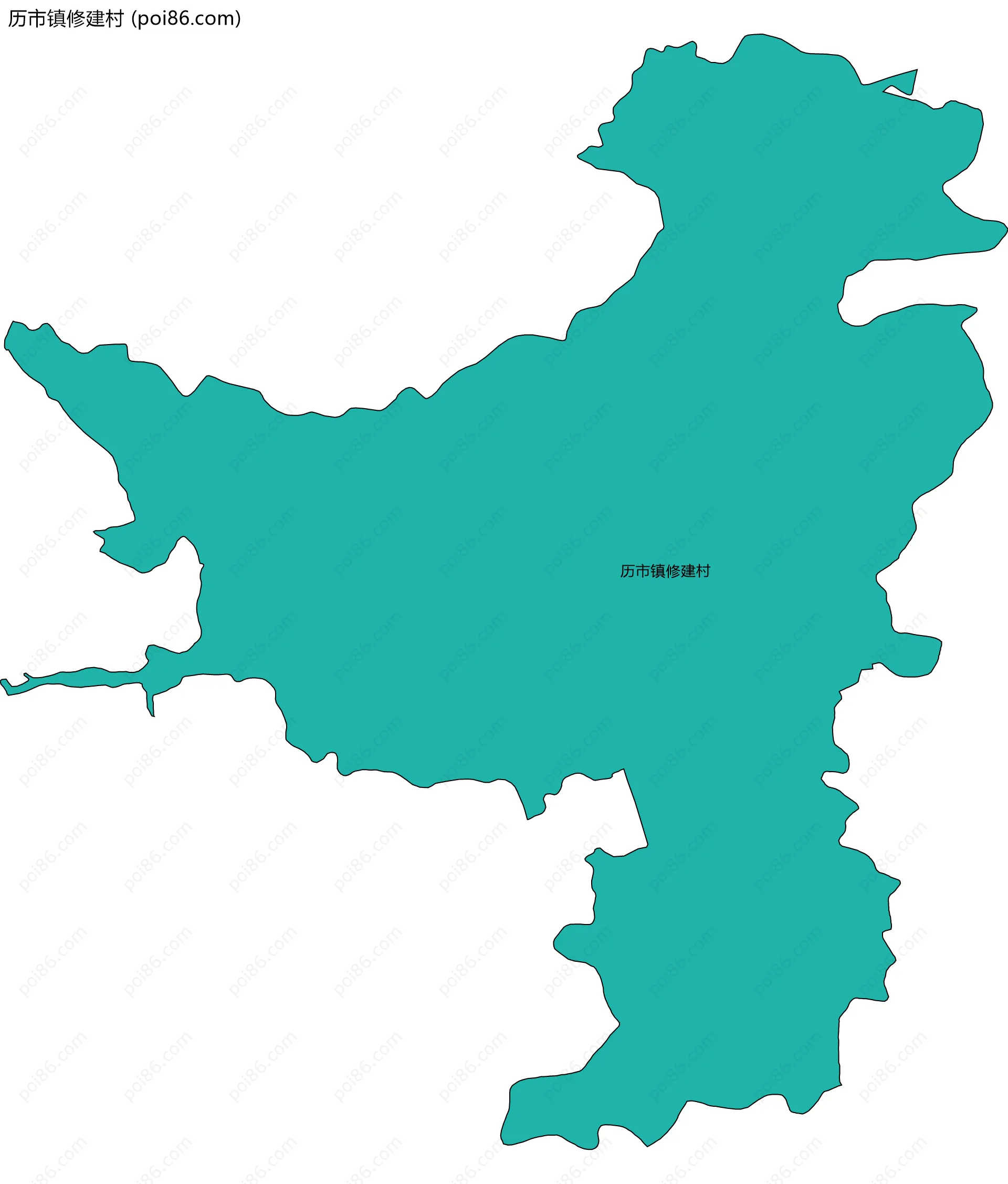 历市镇修建村边界地图