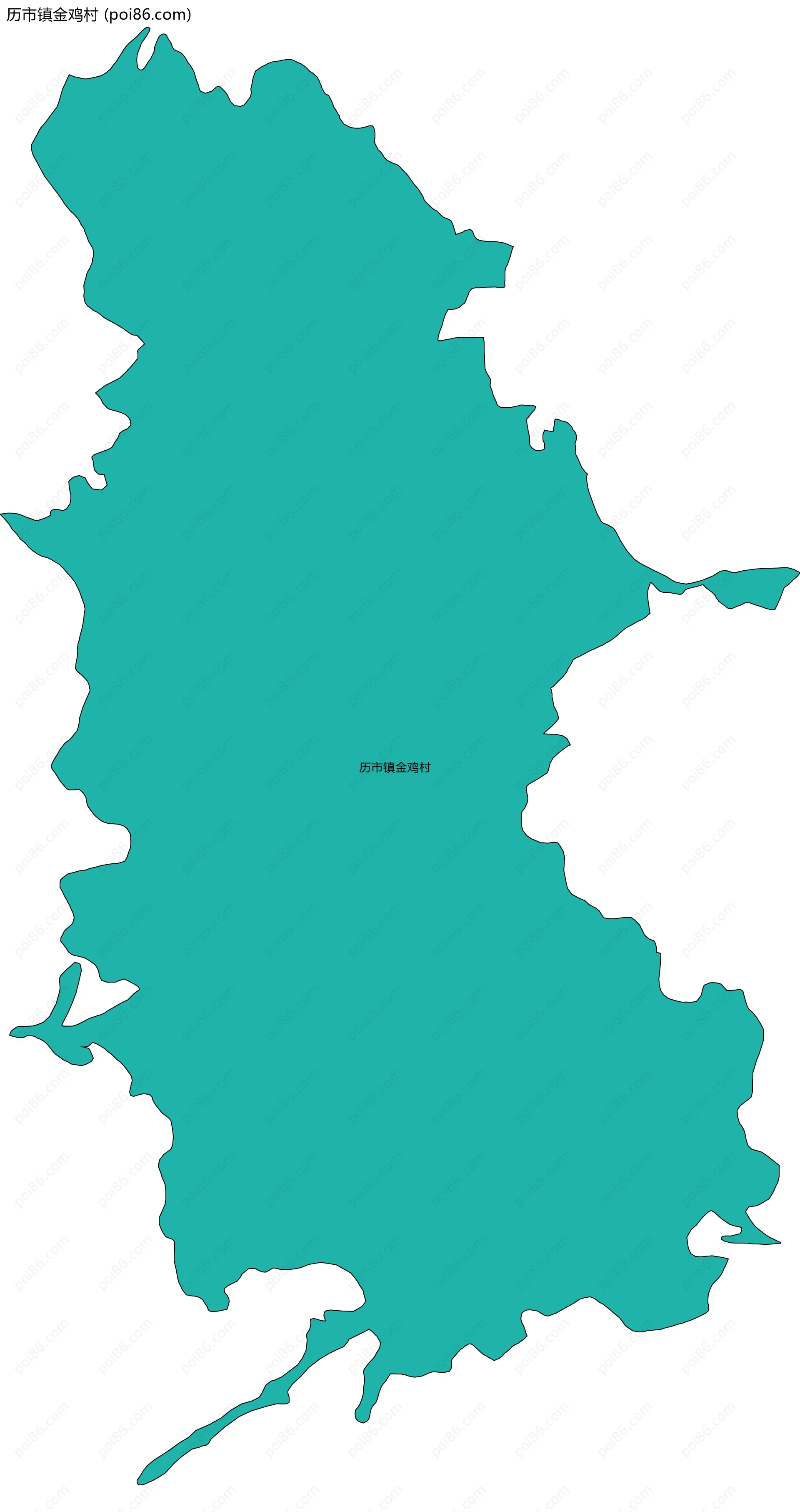 历市镇金鸡村边界地图