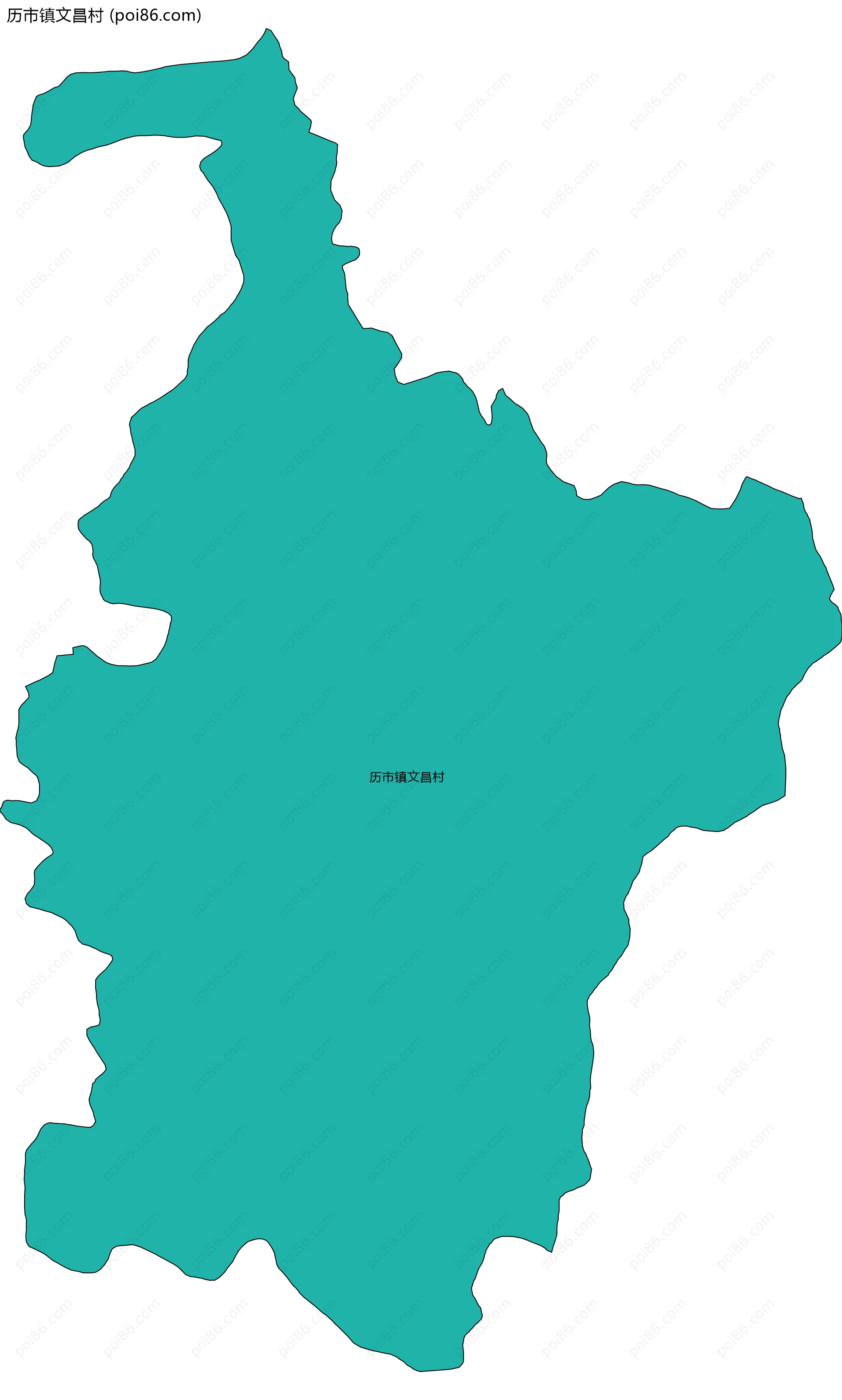 历市镇文昌村边界地图
