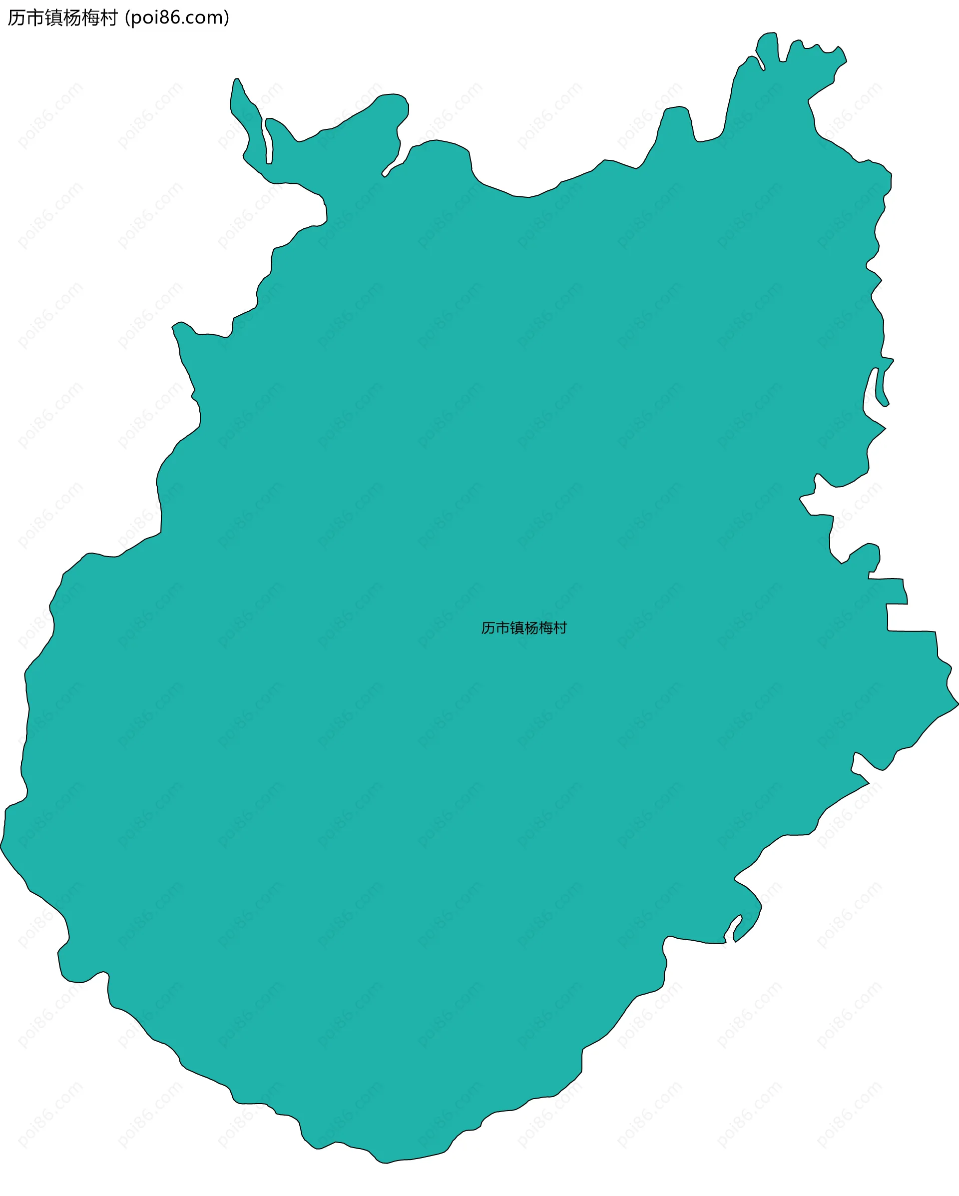 历市镇杨梅村边界地图