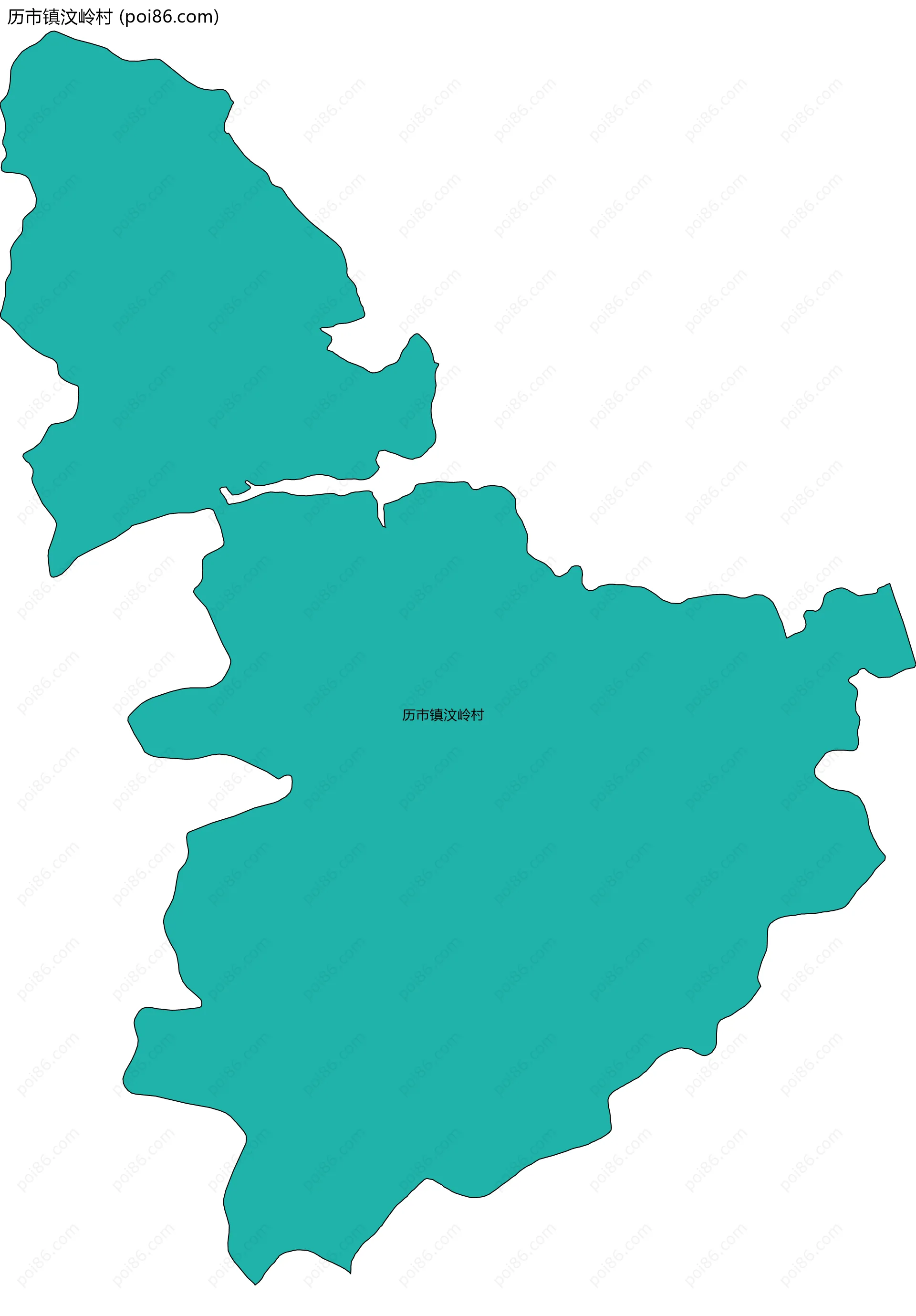 历市镇汶岭村边界地图
