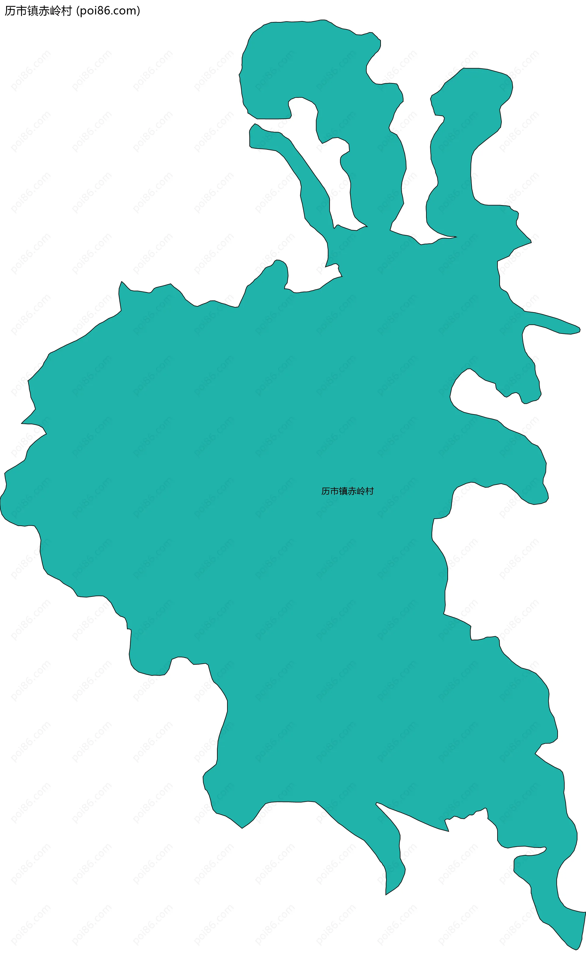 历市镇赤岭村边界地图