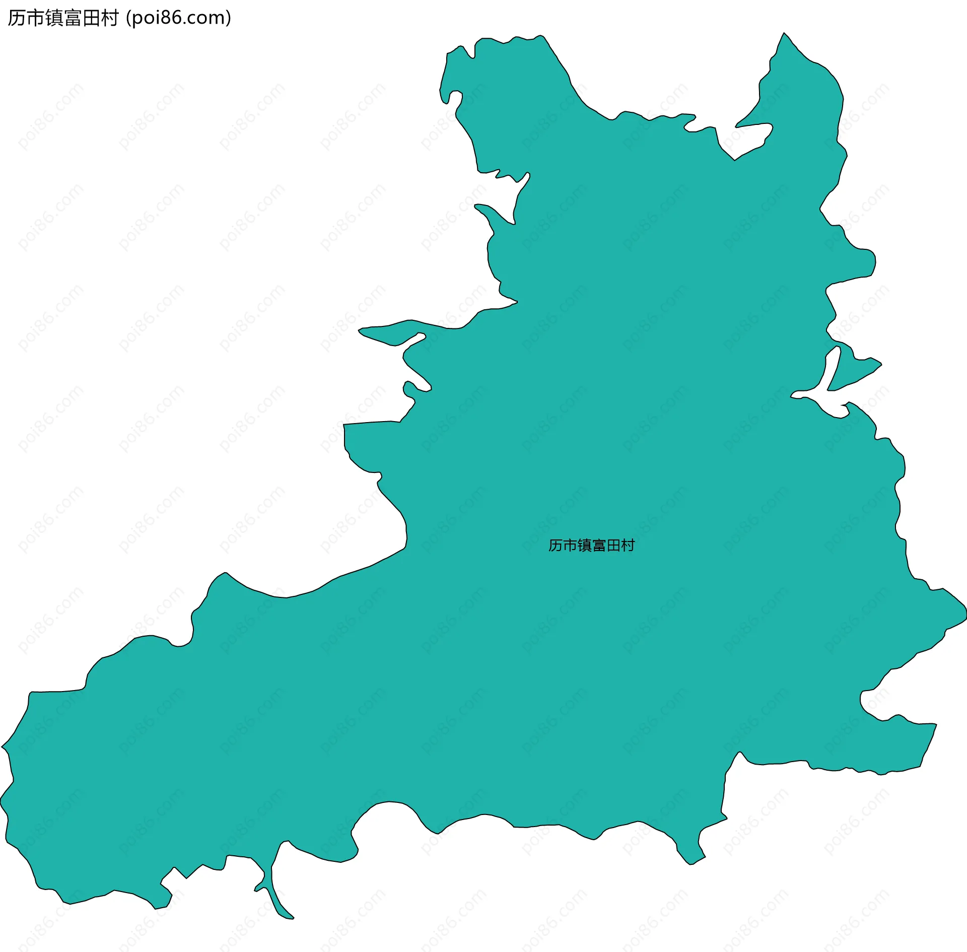 历市镇富田村边界地图