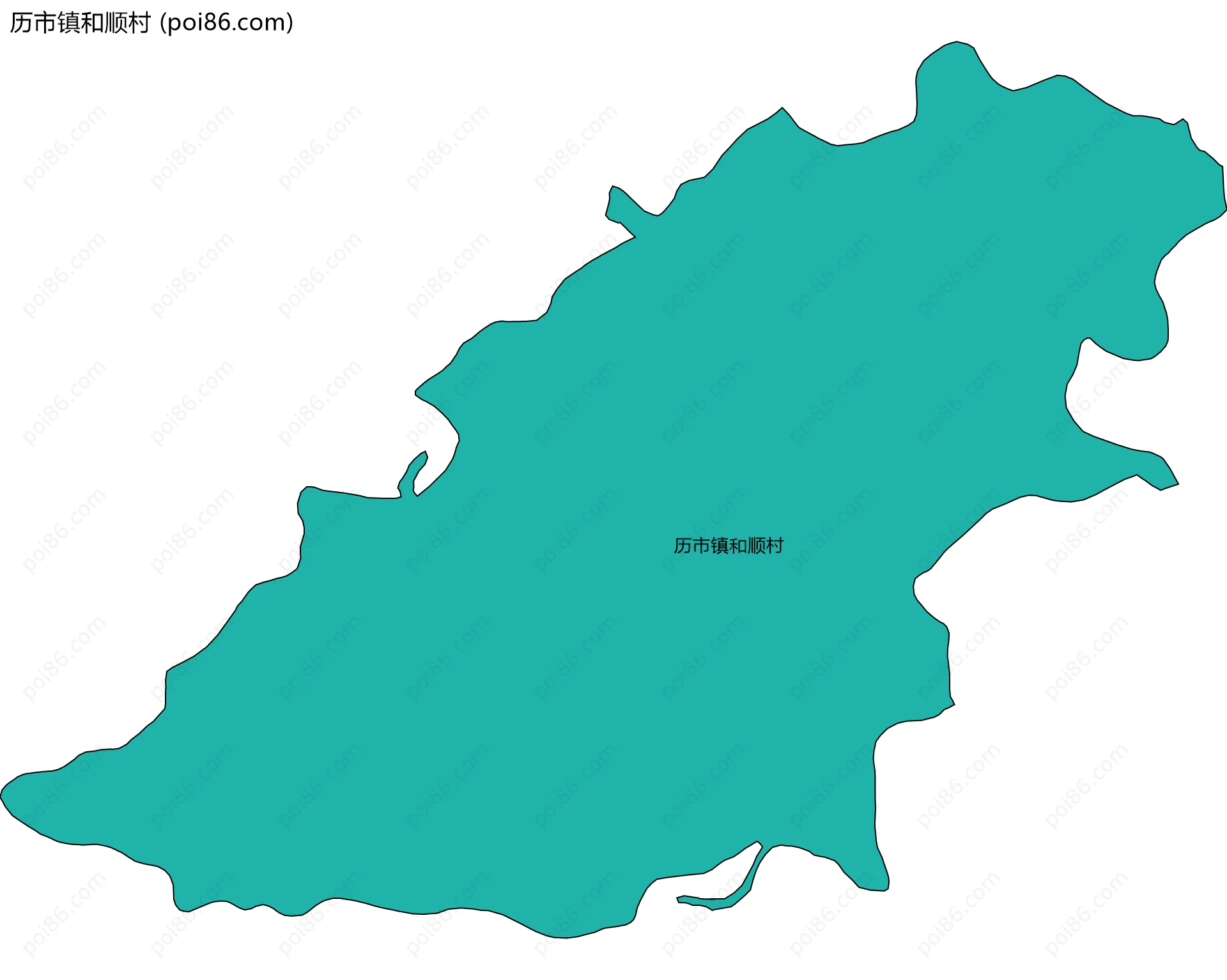 历市镇和顺村边界地图