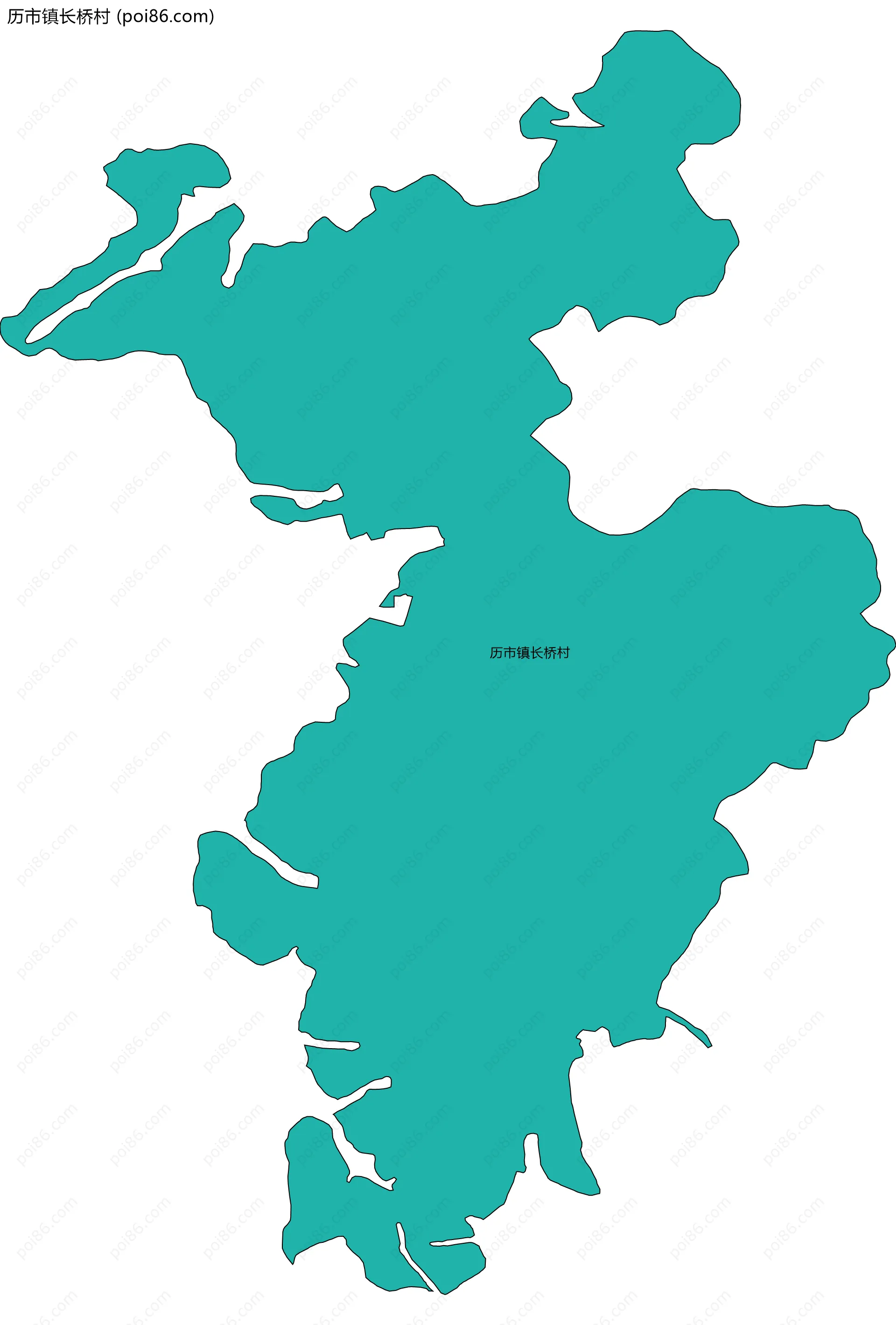 历市镇长桥村边界地图