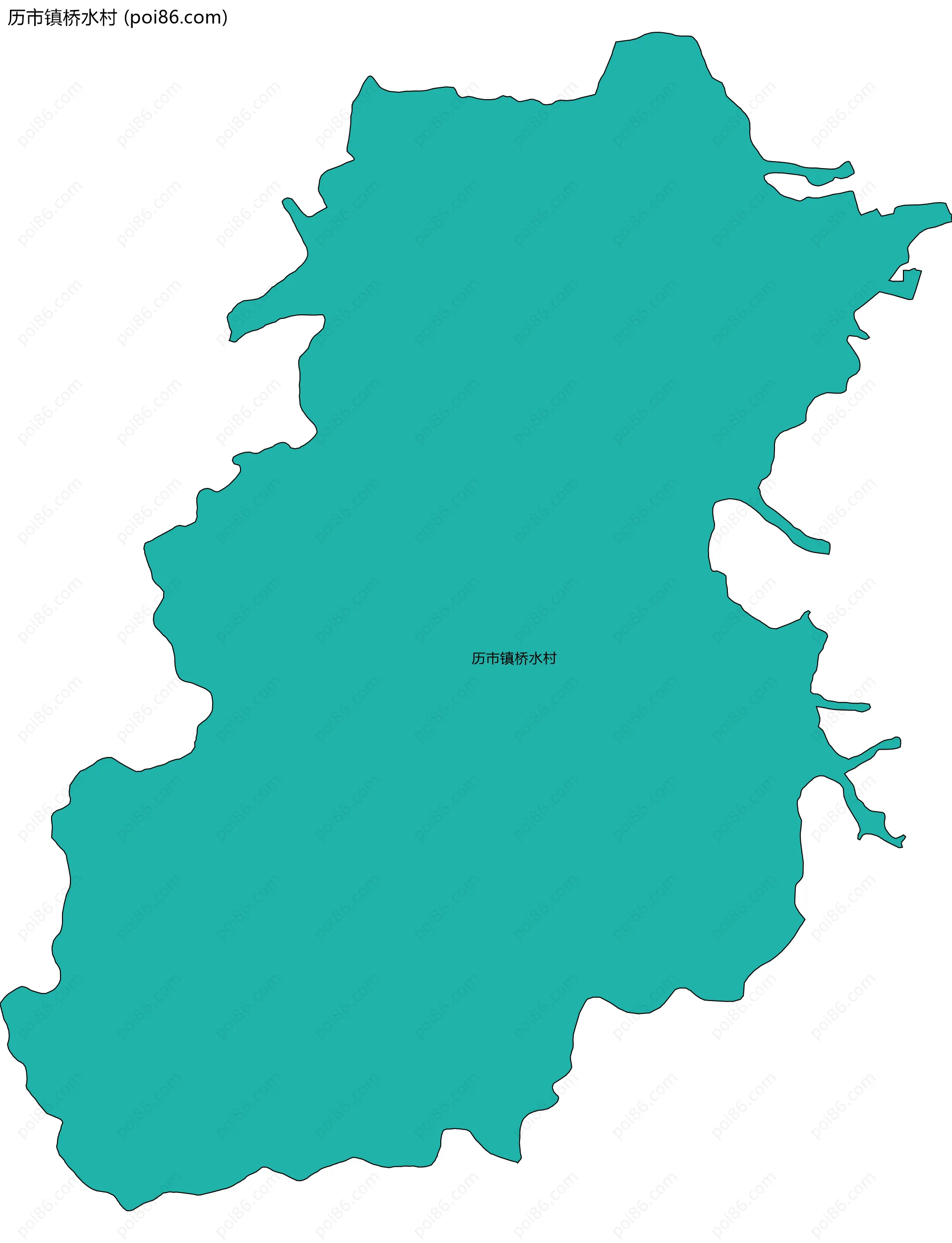 历市镇桥水村边界地图