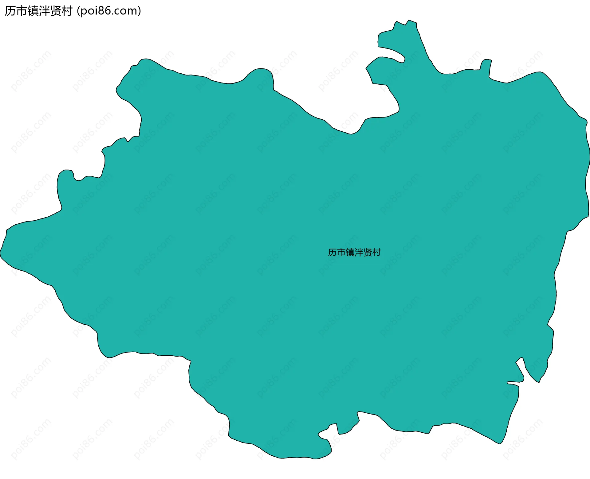 历市镇泮贤村边界地图