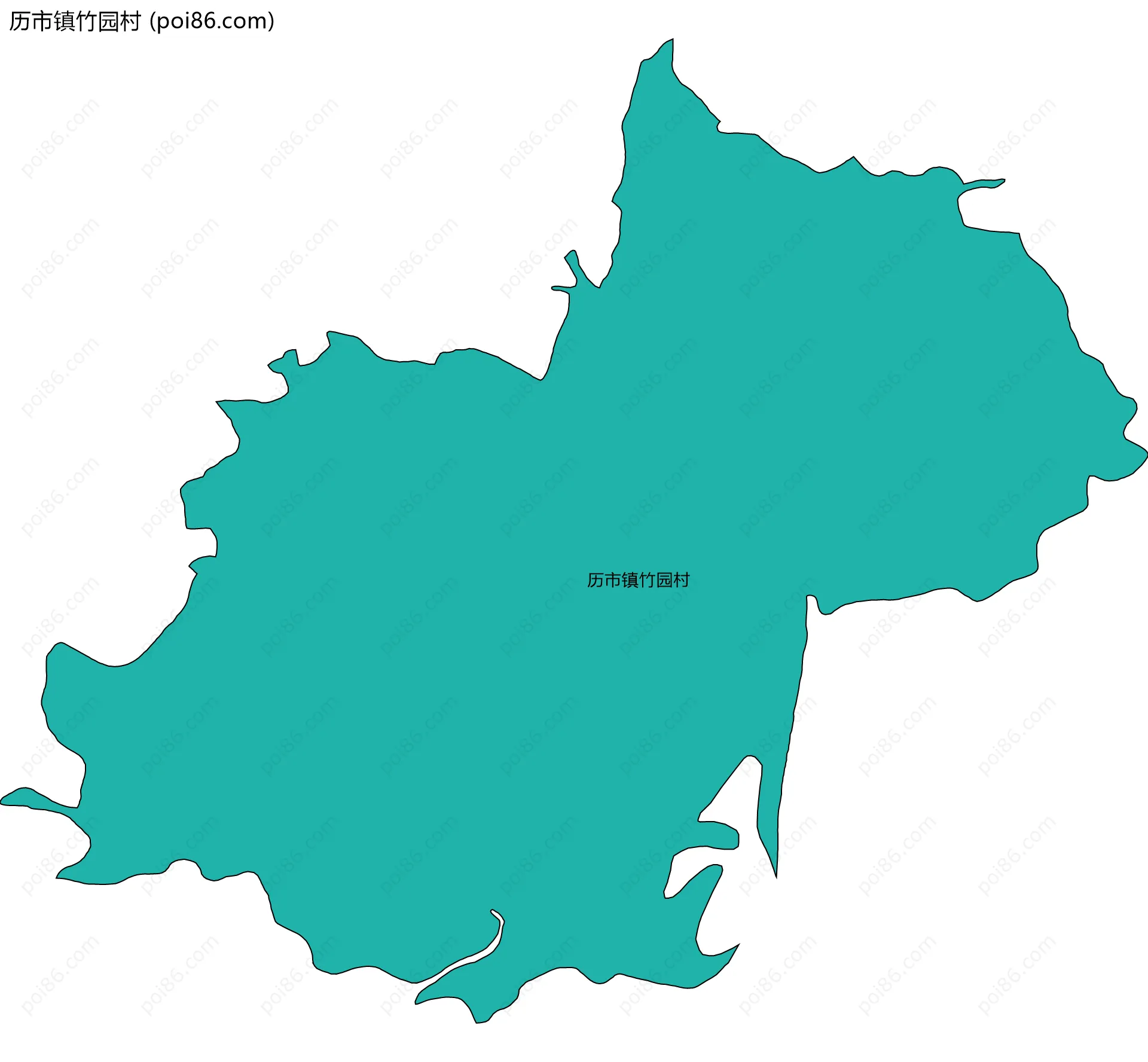 历市镇竹园村边界地图