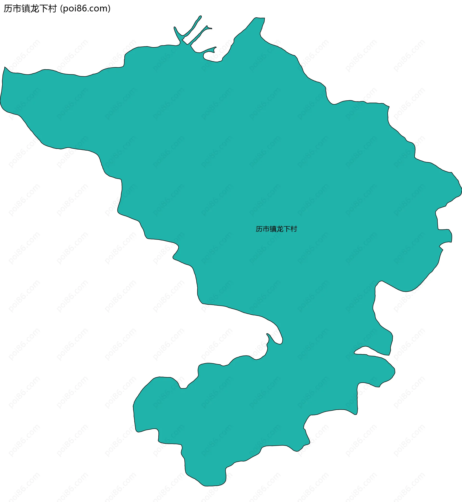 历市镇龙下村边界地图