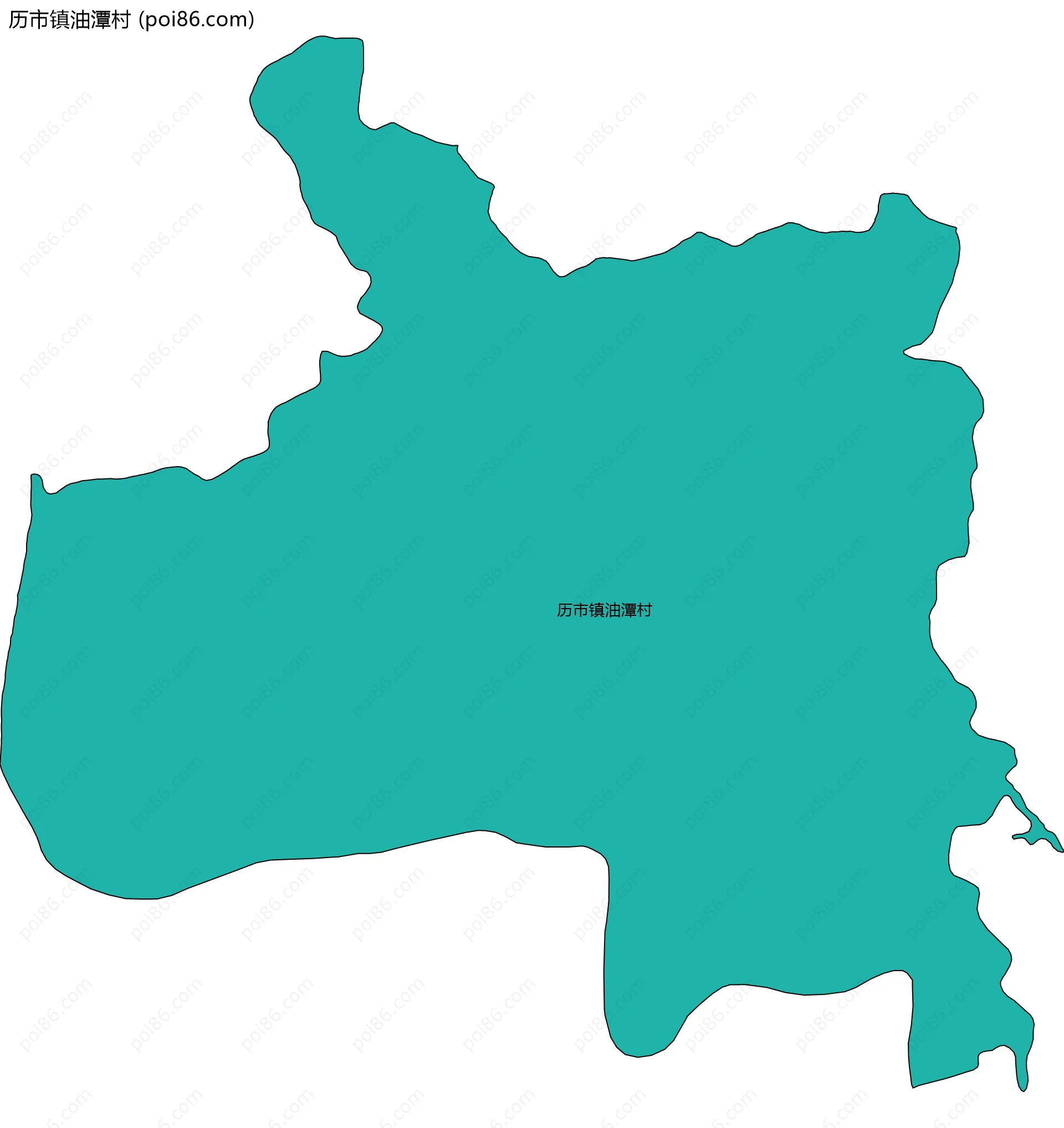 历市镇油潭村边界地图