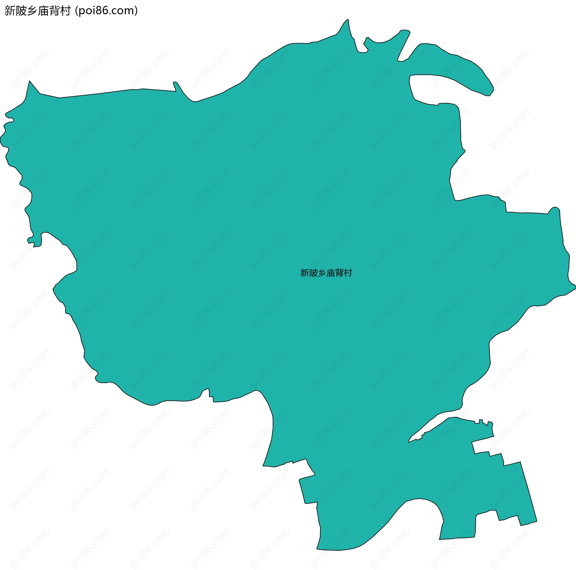 新陂乡庙背村边界地图