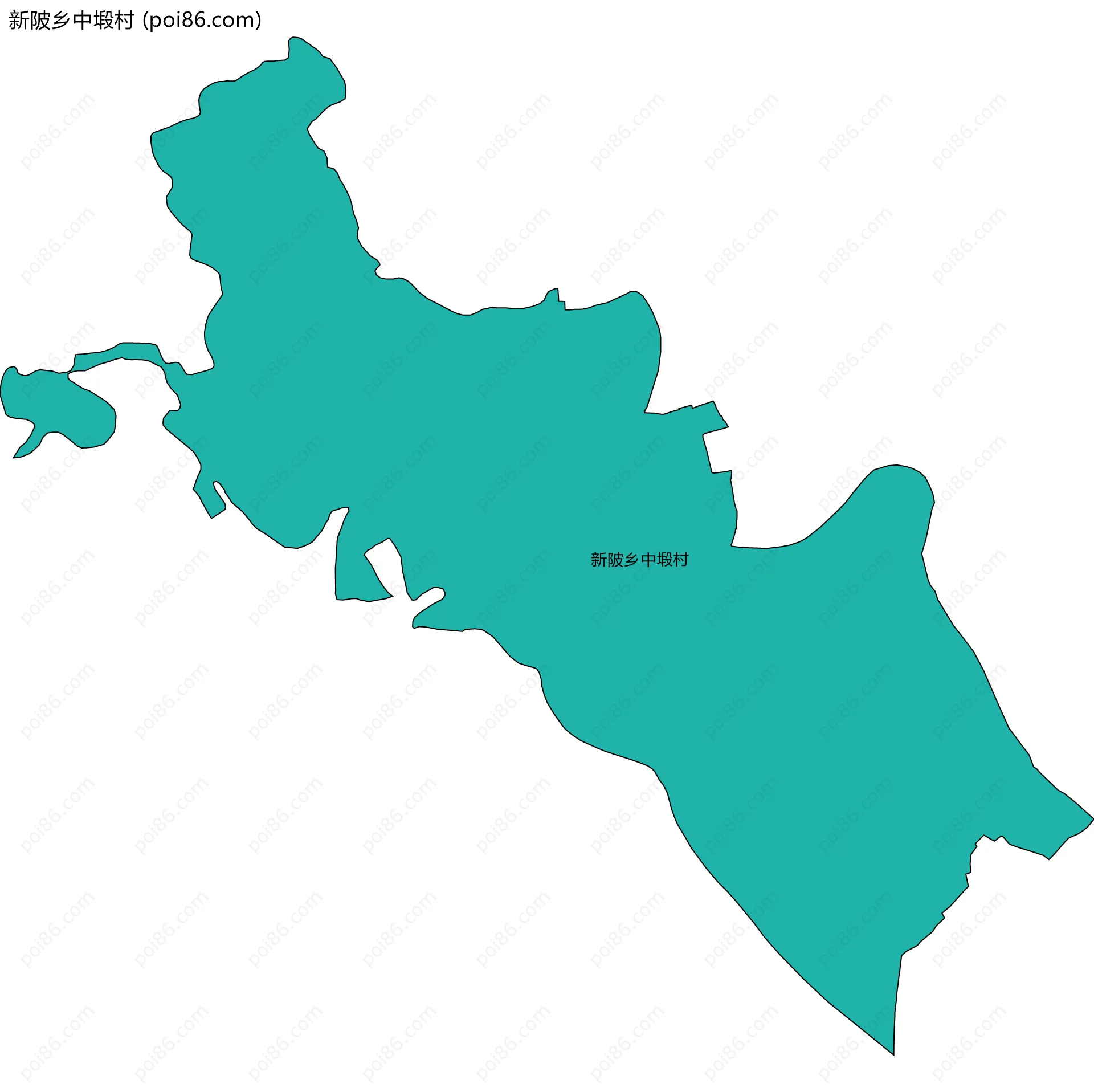 新陂乡中塅村边界地图