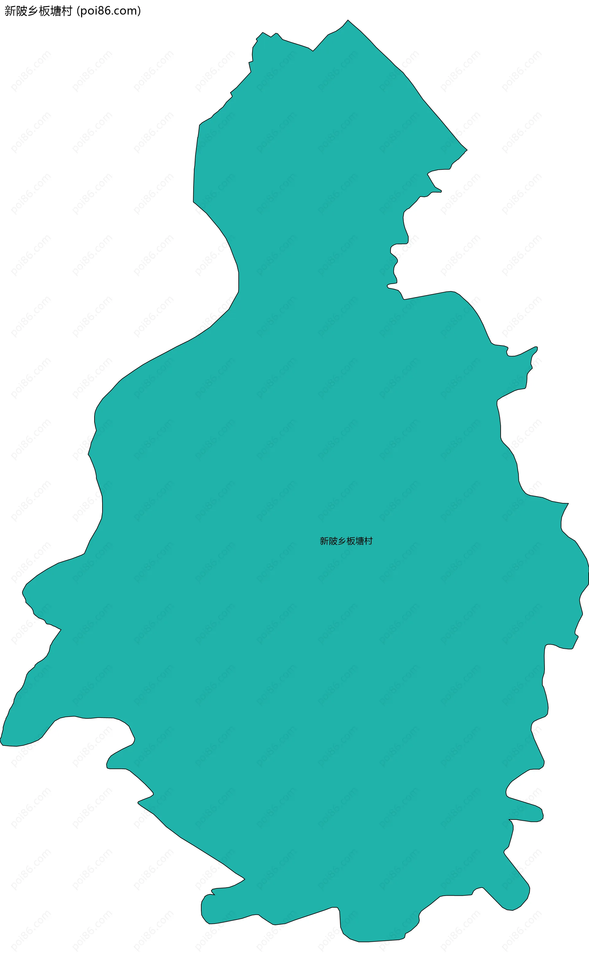 新陂乡板塘村边界地图