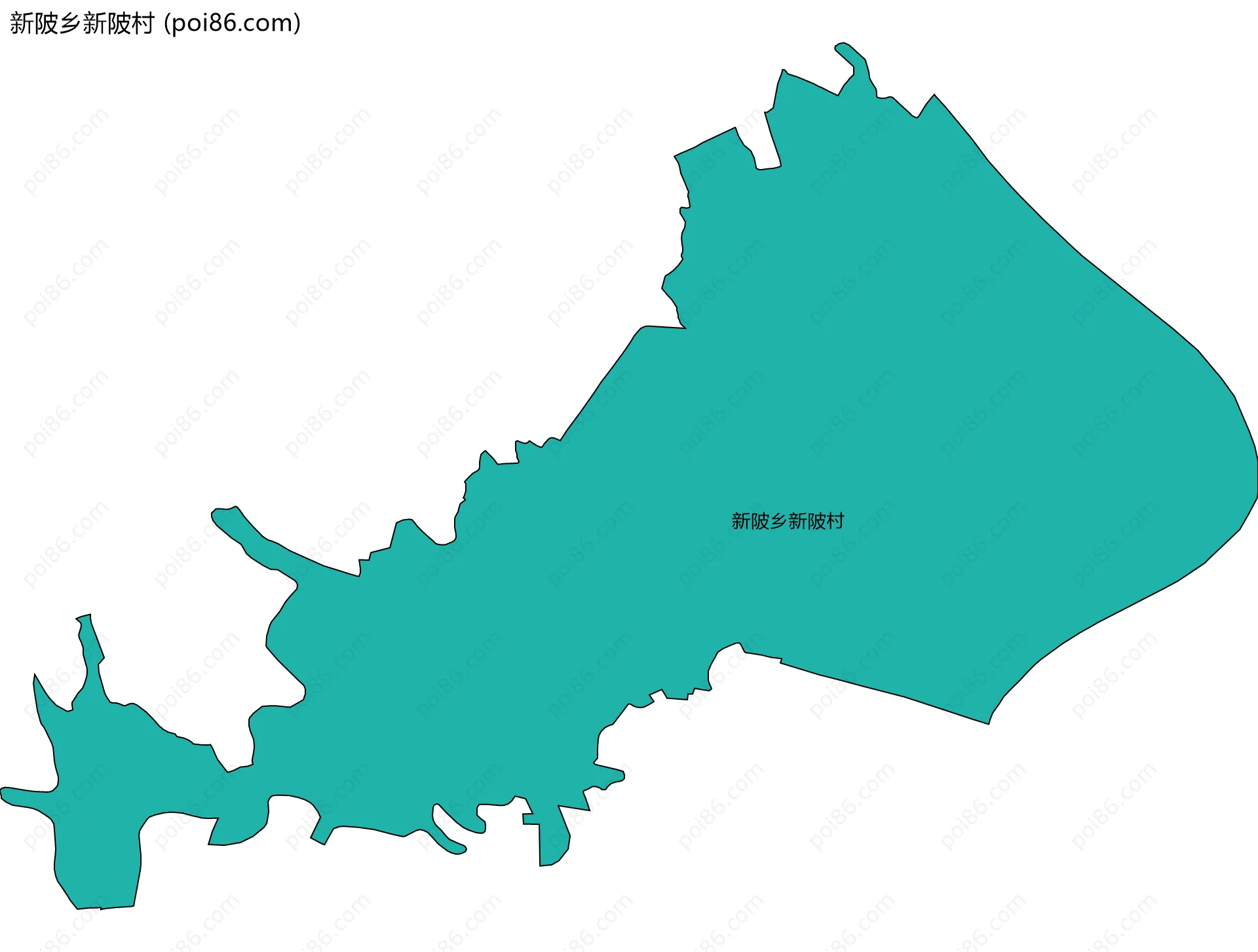 新陂乡新陂村边界地图