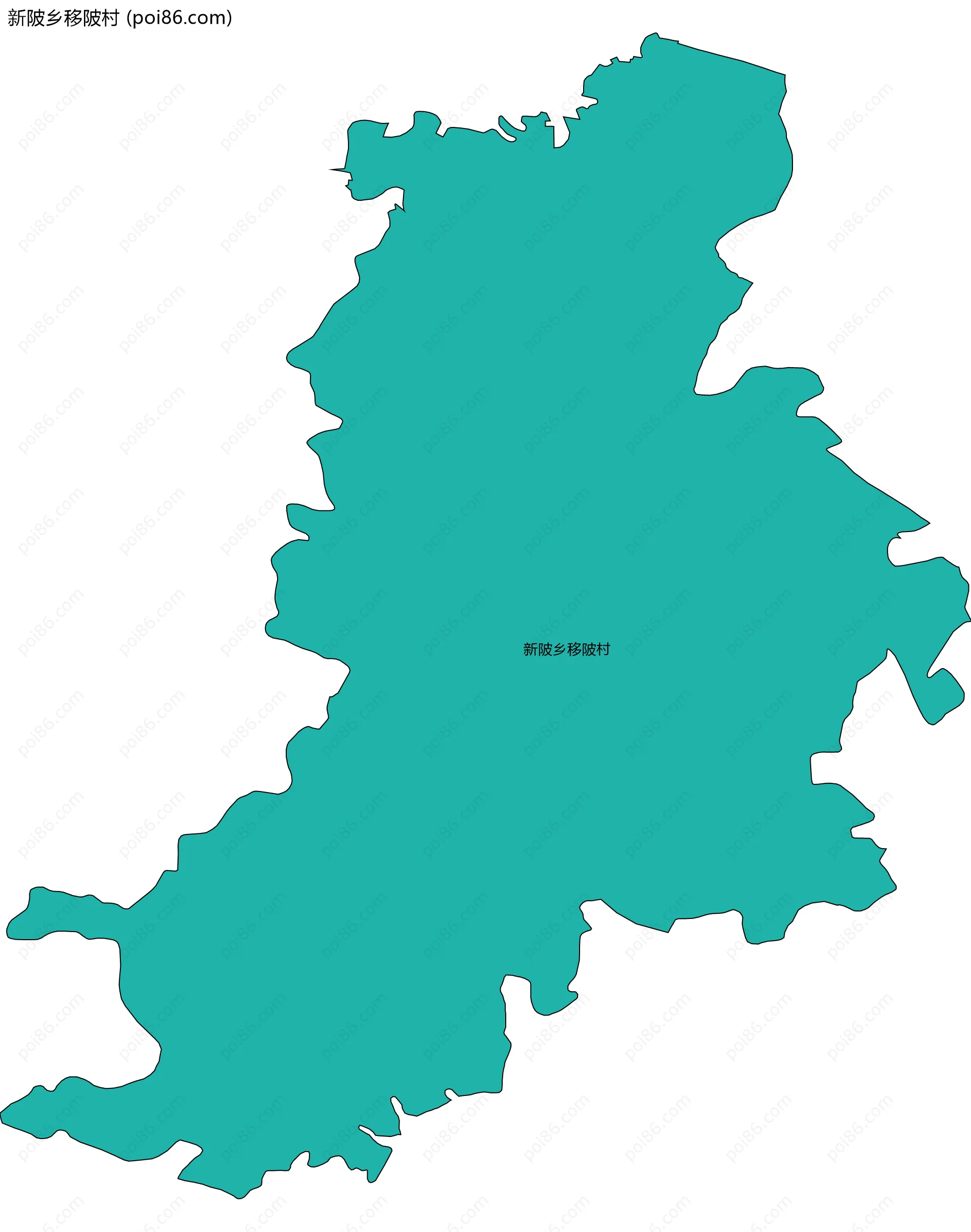 新陂乡移陂村边界地图