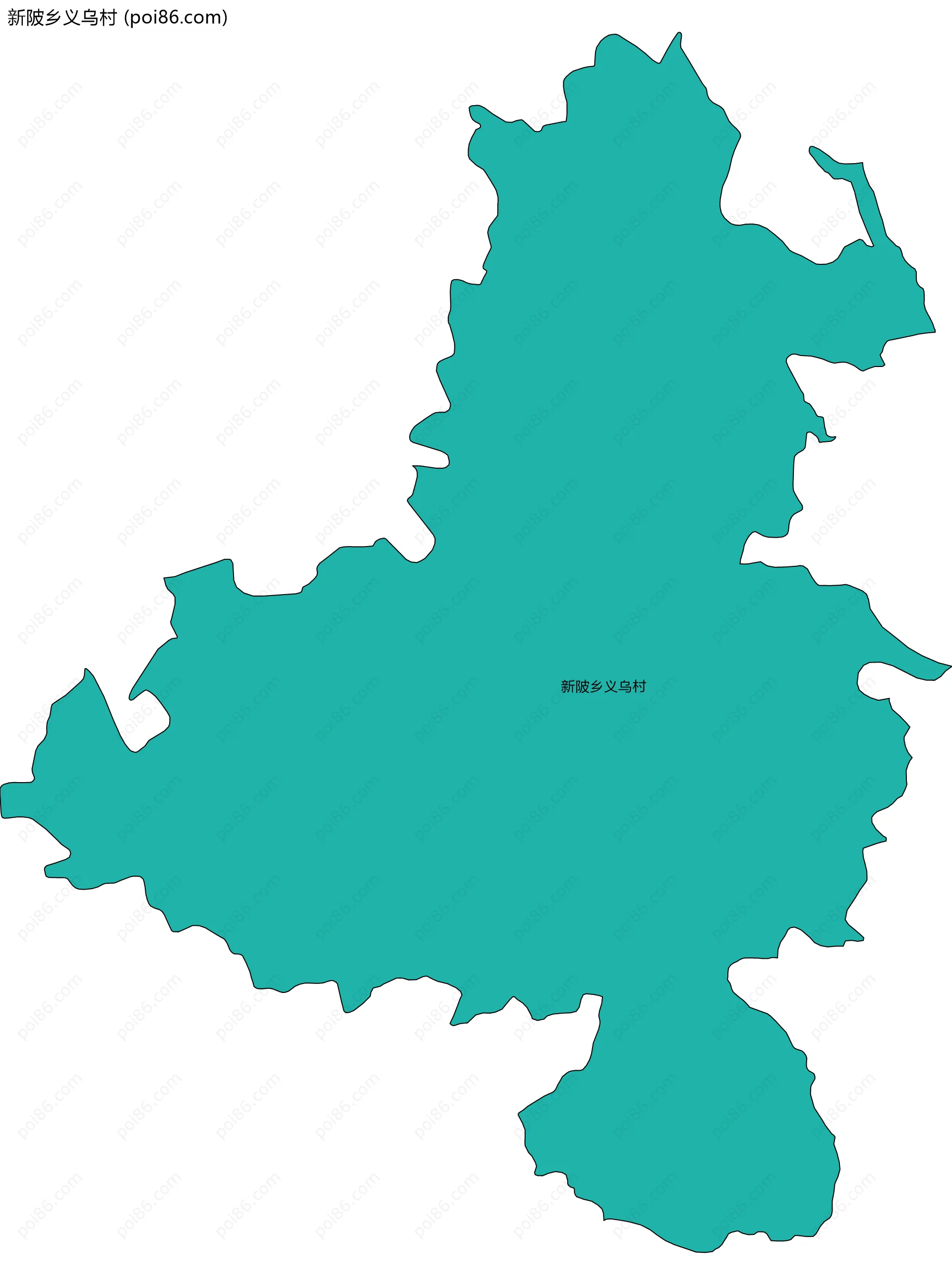 新陂乡义乌村边界地图