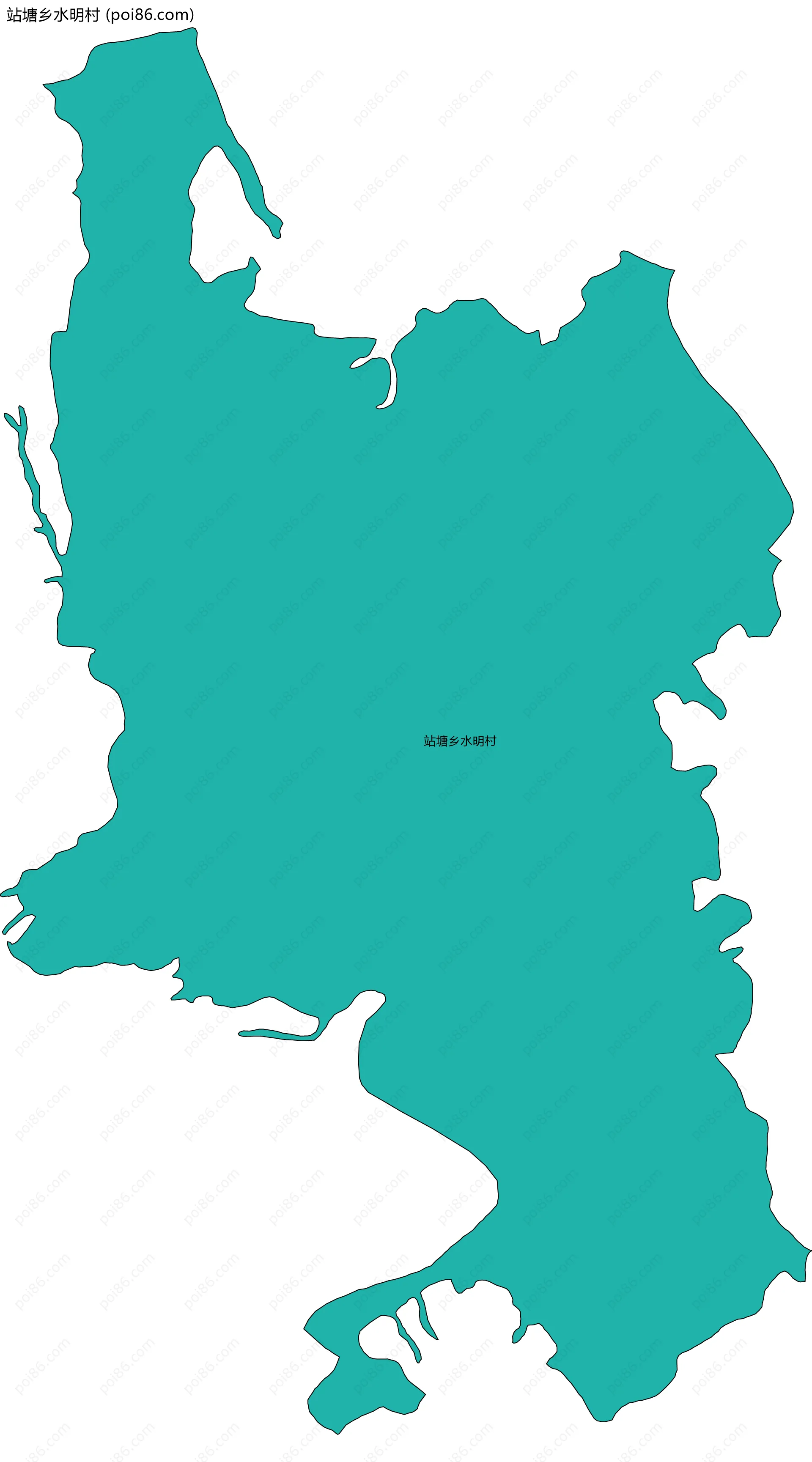 站塘乡水明村边界地图