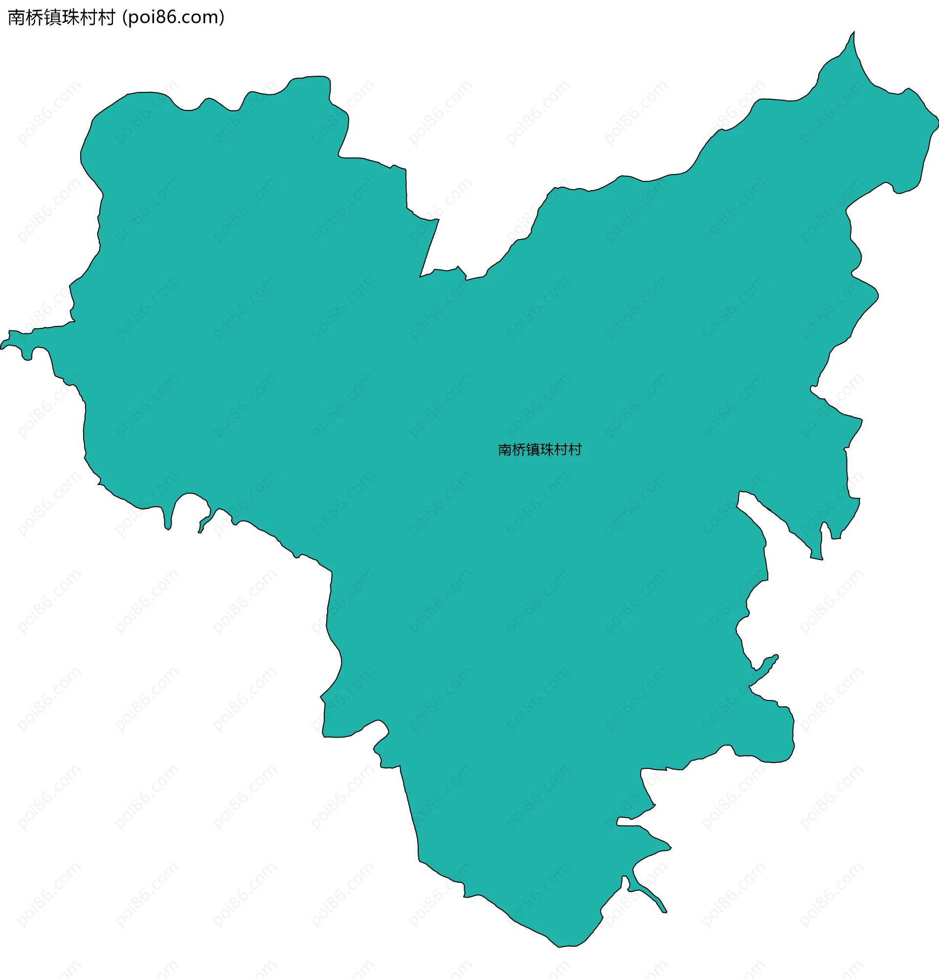 南桥镇珠村村边界地图