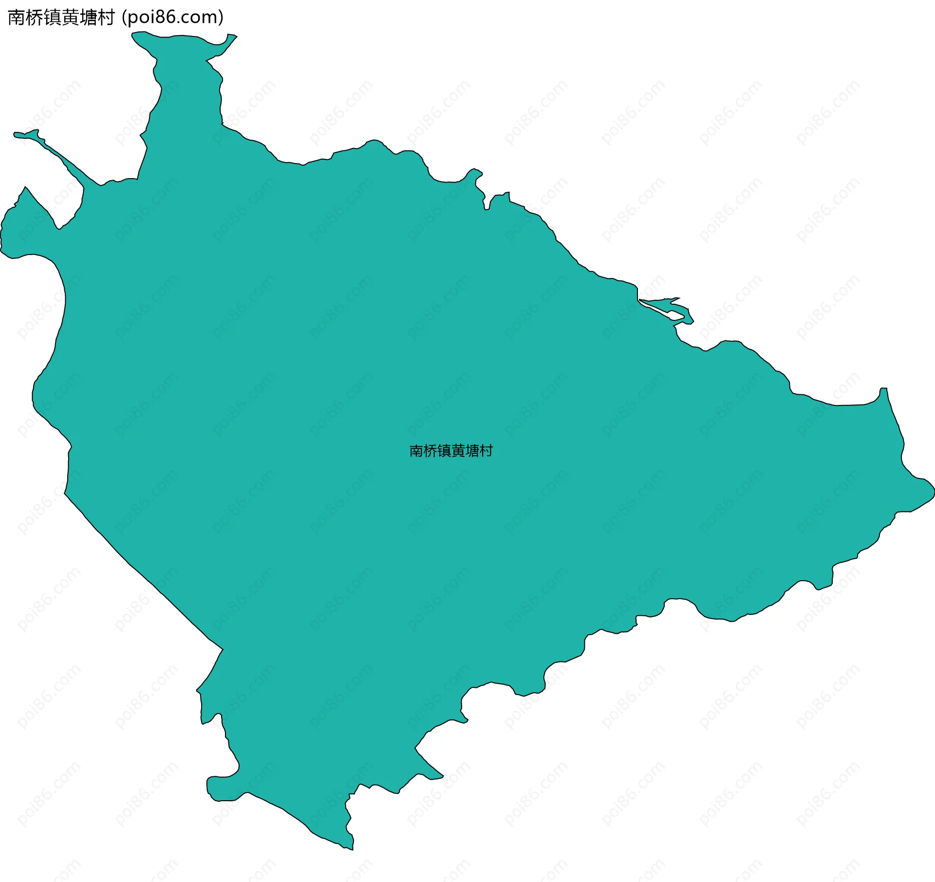 南桥镇黄塘村边界地图