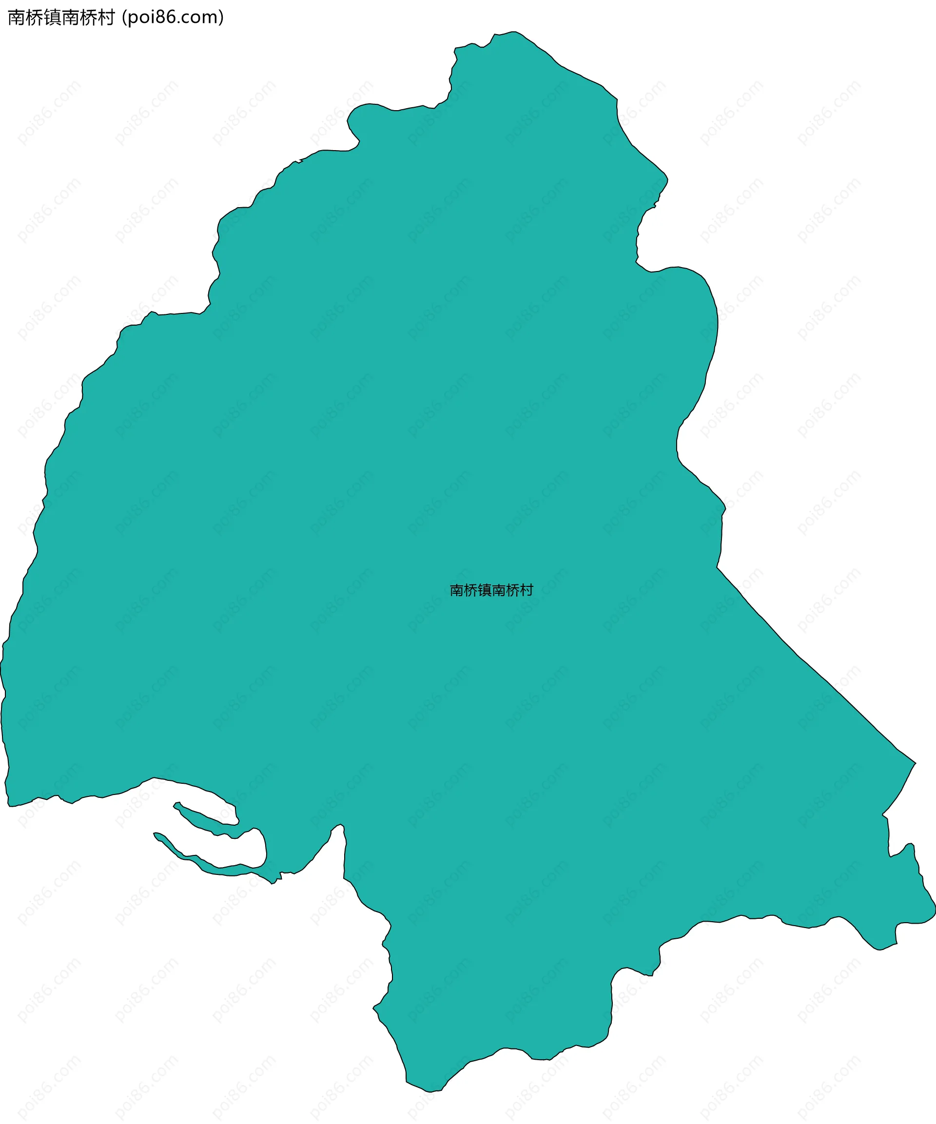 南桥镇南桥村边界地图