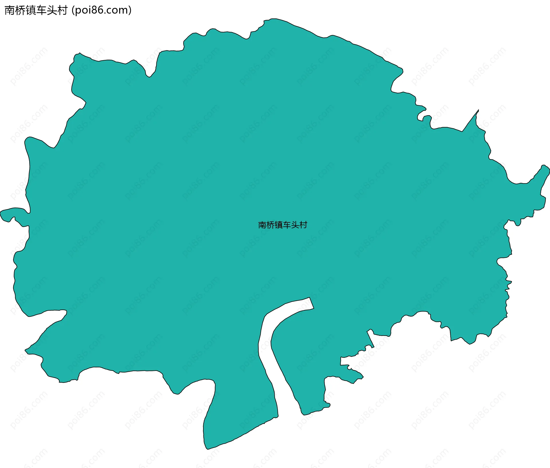 南桥镇车头村边界地图