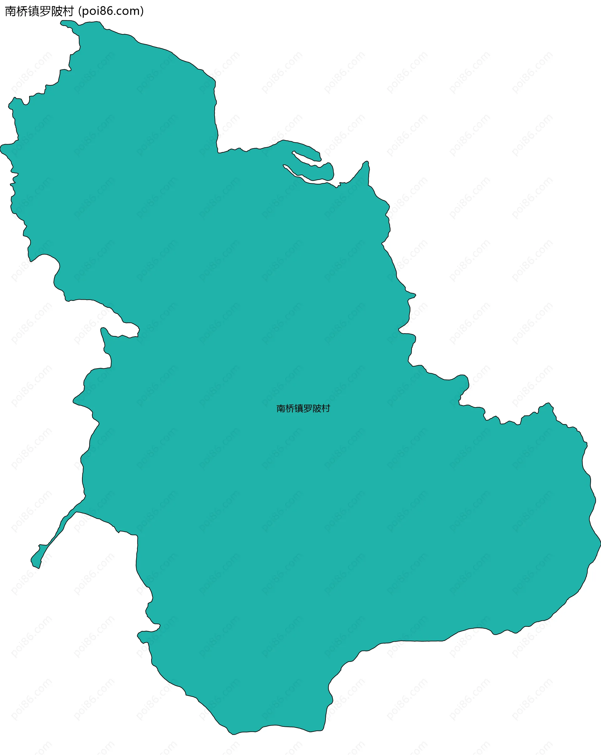 南桥镇罗陂村边界地图