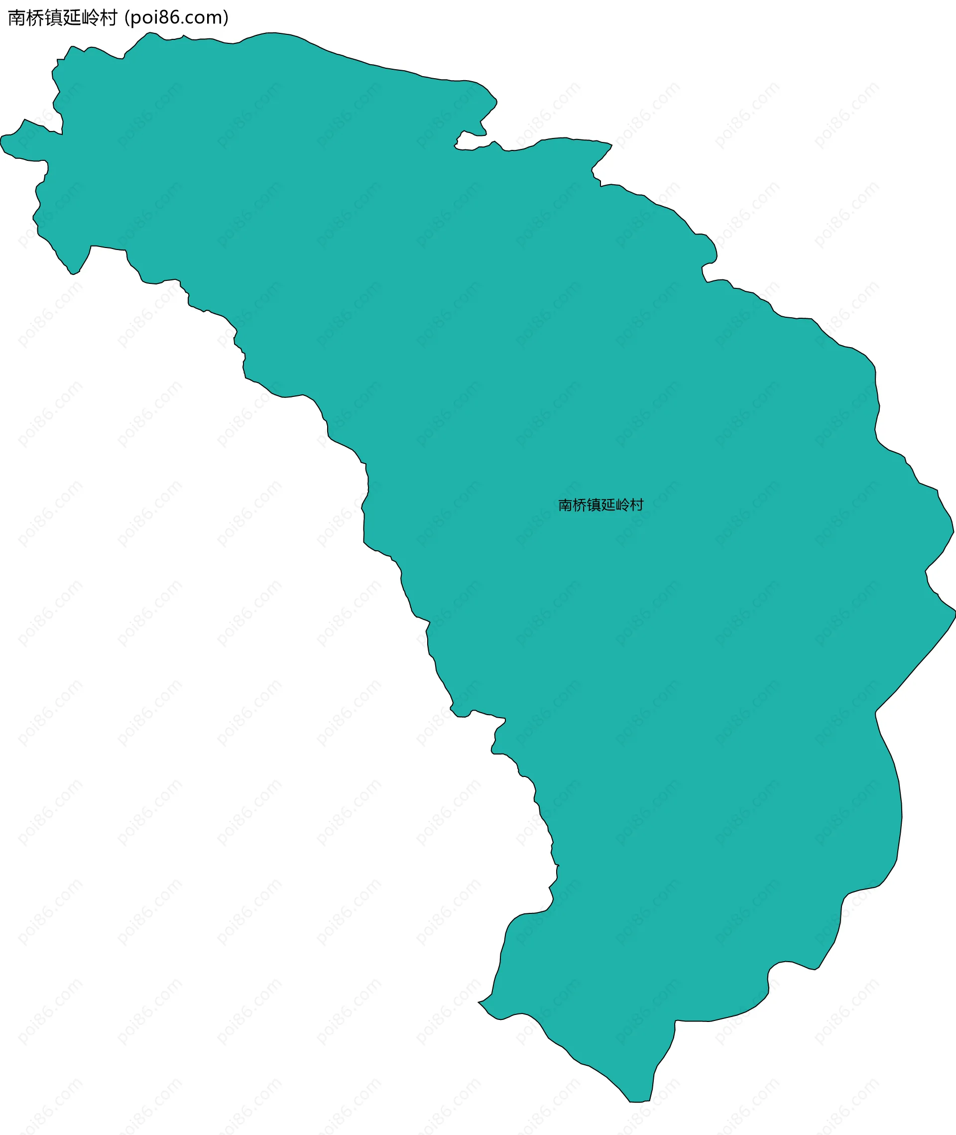 南桥镇延岭村边界地图