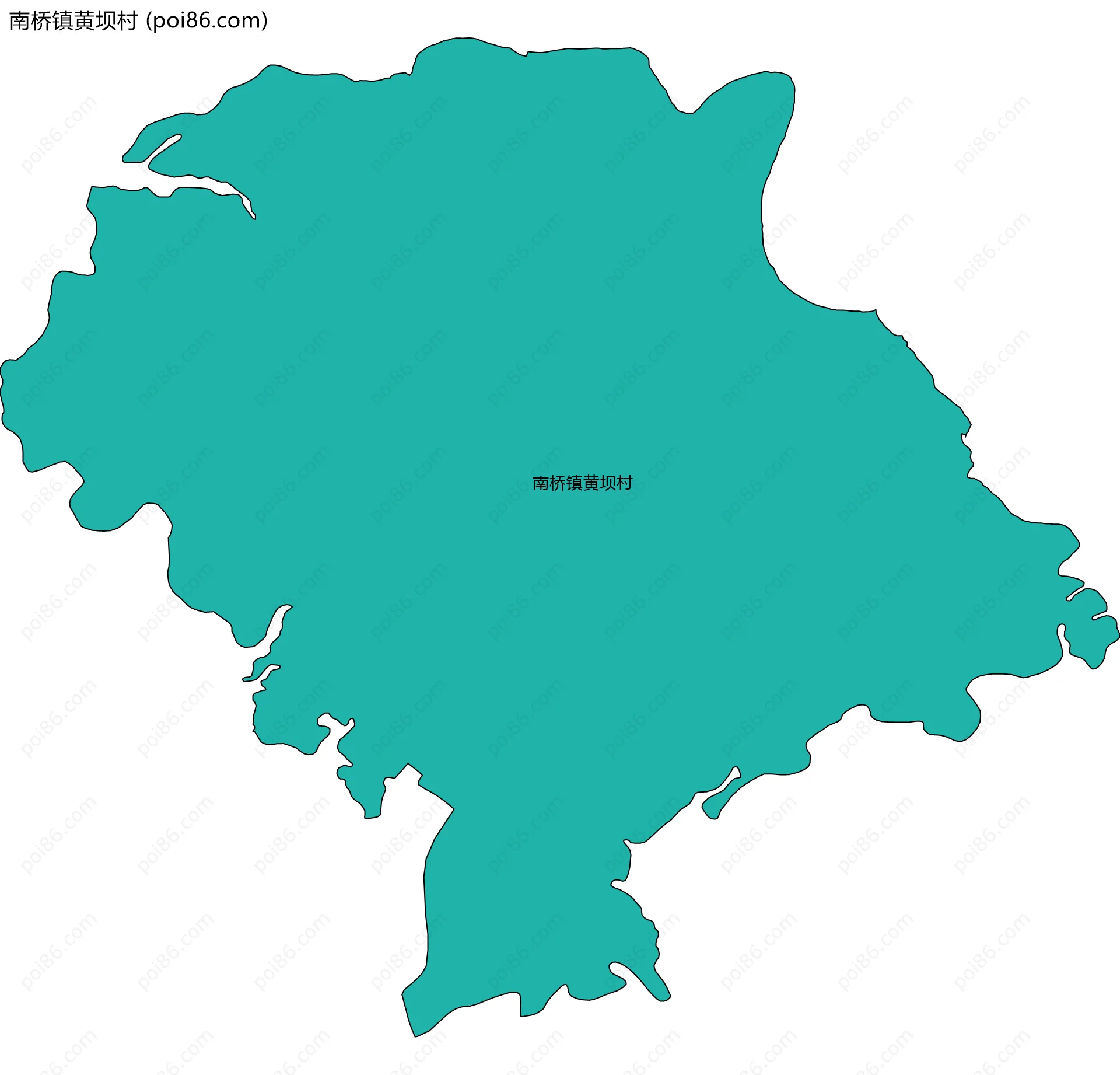 南桥镇黄坝村边界地图