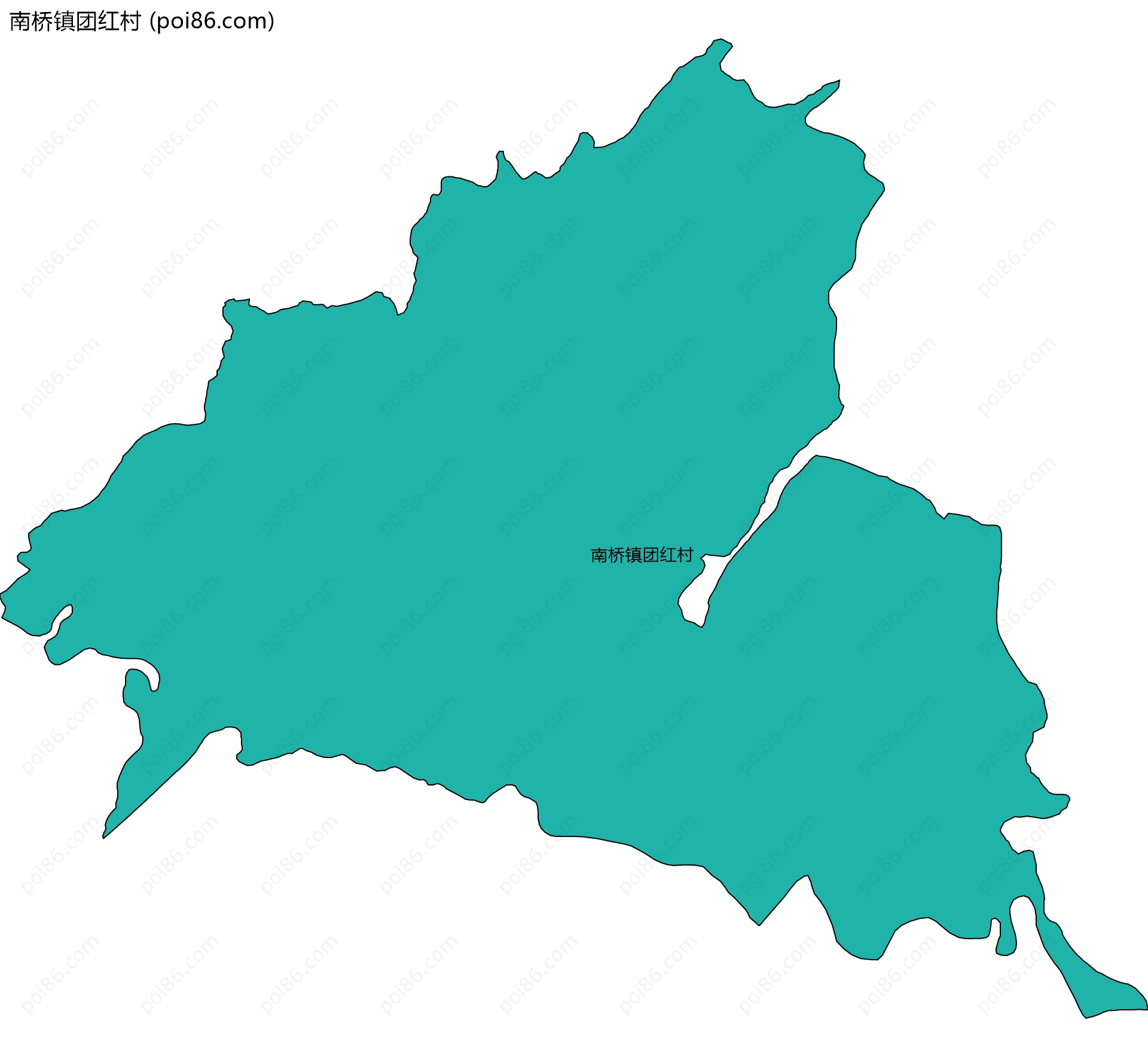 南桥镇团红村边界地图