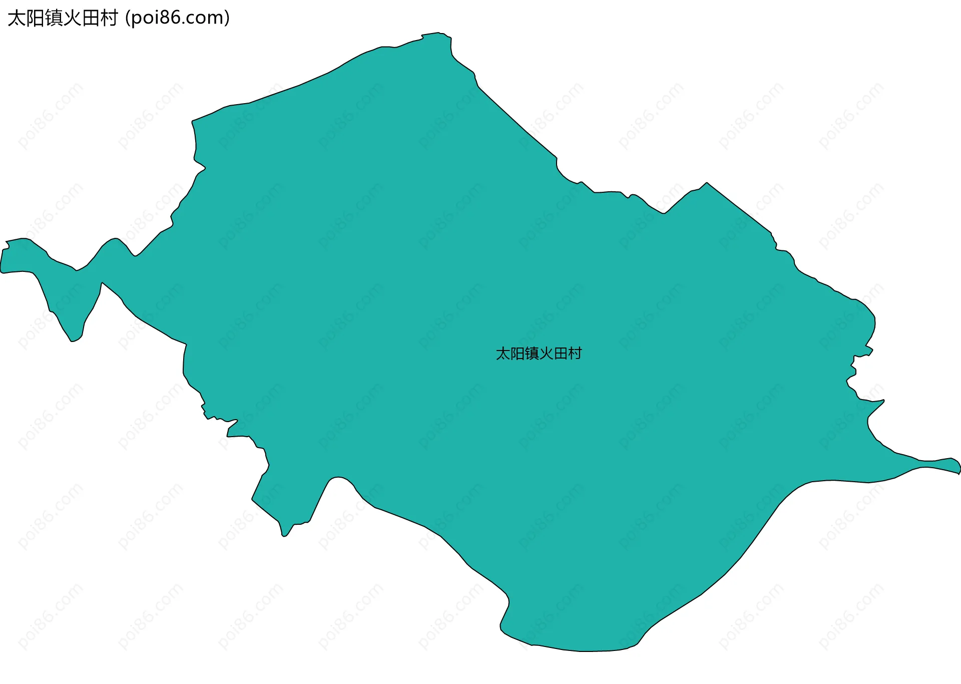太阳镇火田村边界地图